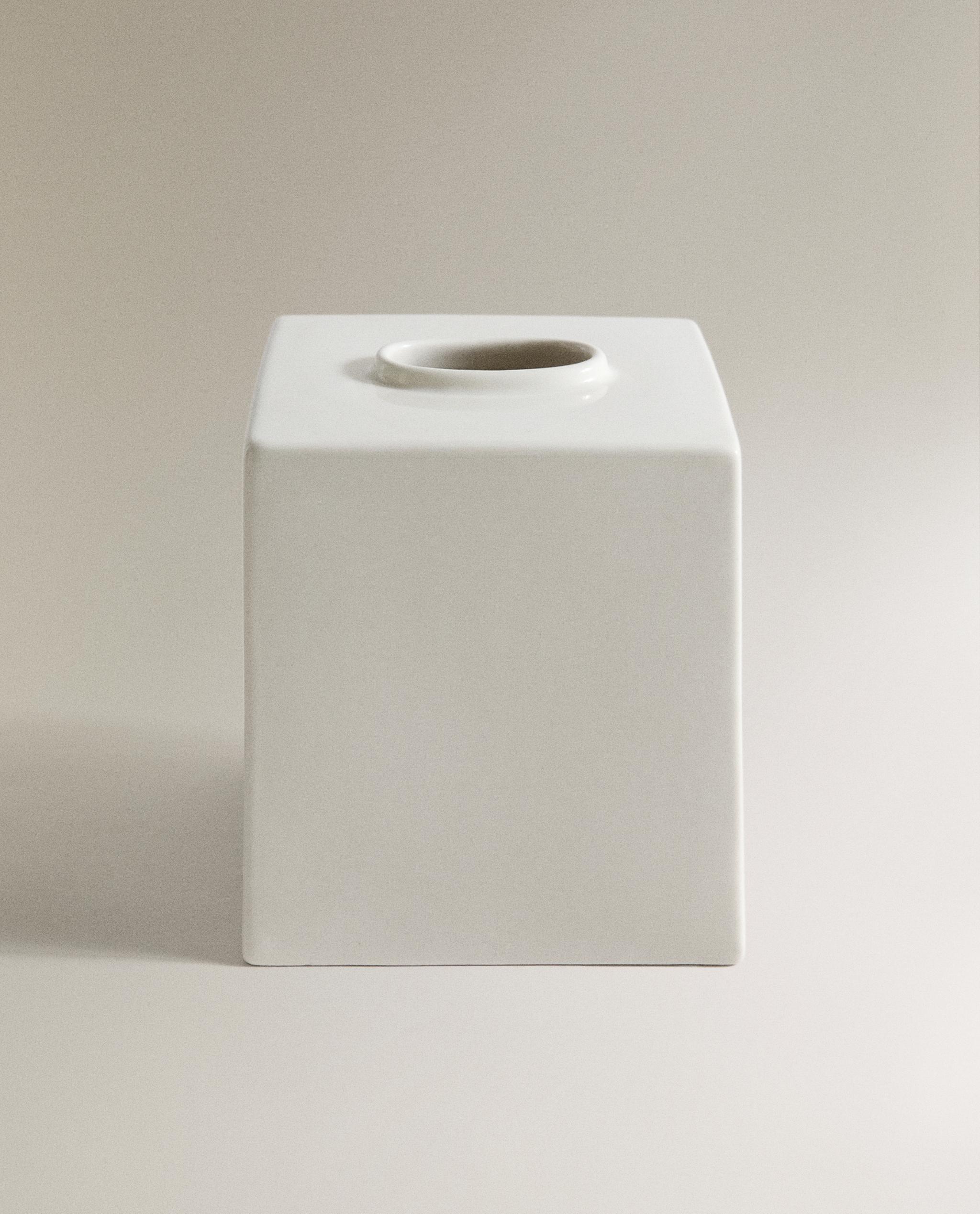 CREAM CERAMIC TISSUE BOX product thumbnail 3