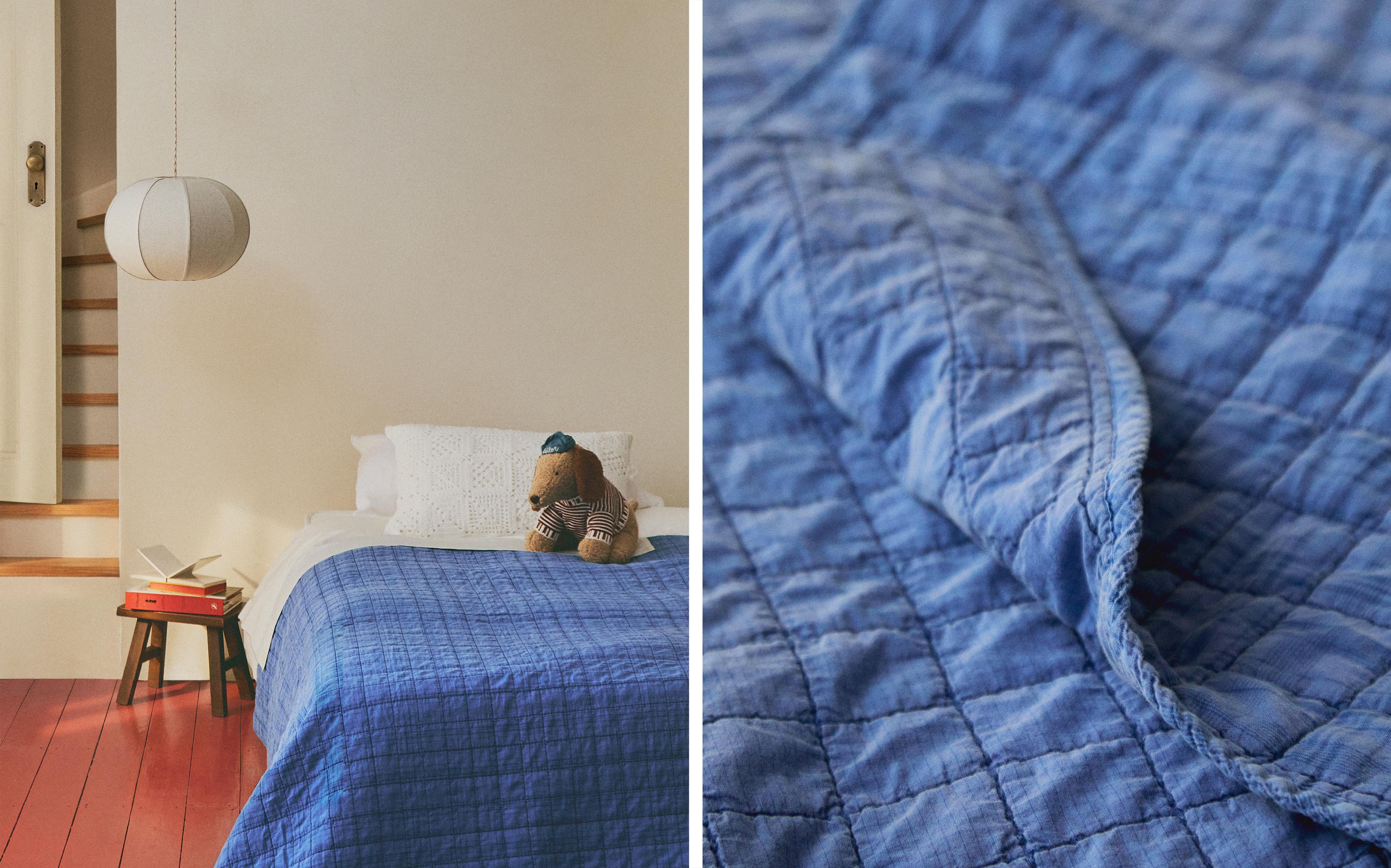 KIDS’ REVERSIBLE CHECK QUILTED BEDSPREAD product thumbnail 9