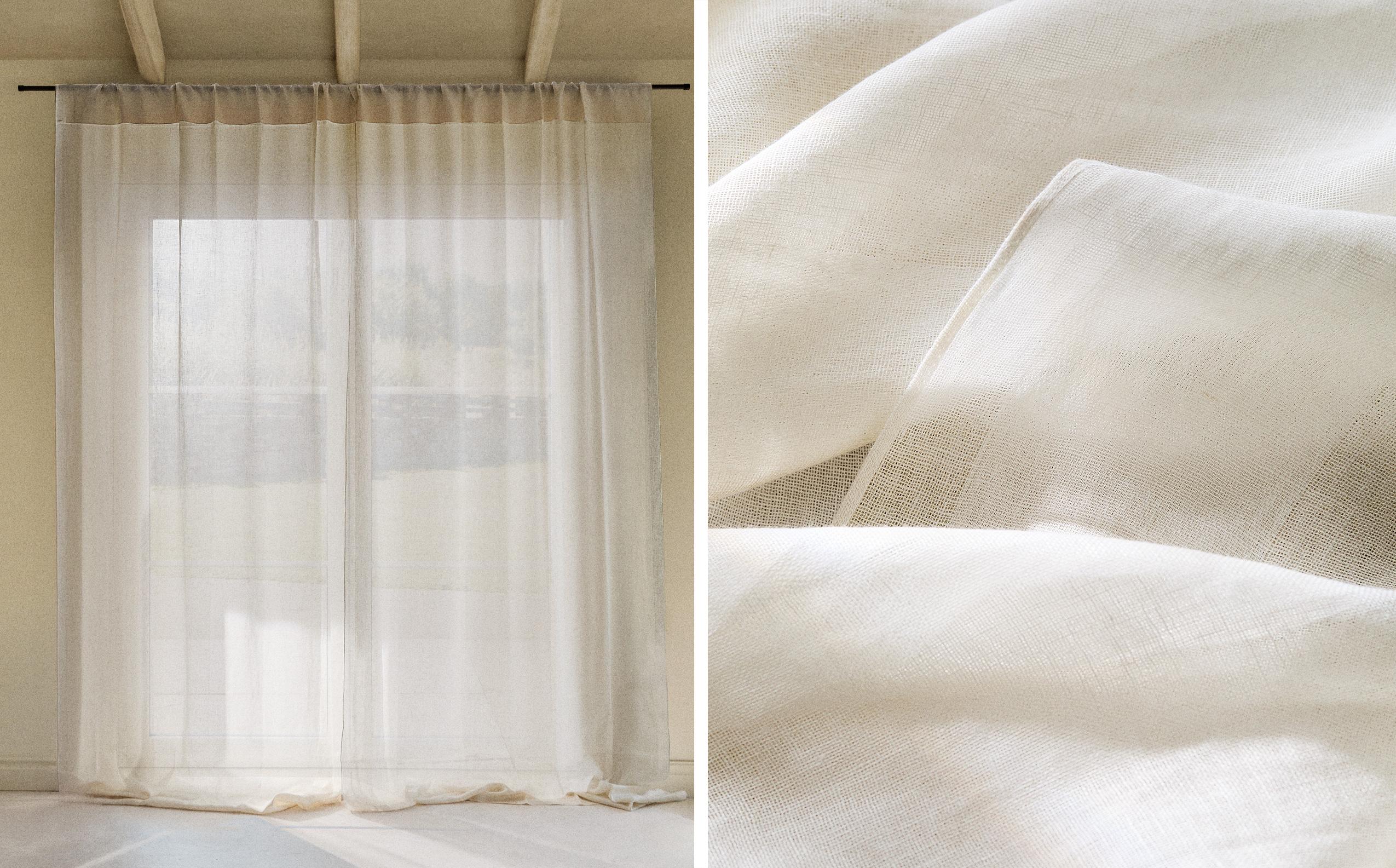 LOW OPACITY LINEN CURTAIN