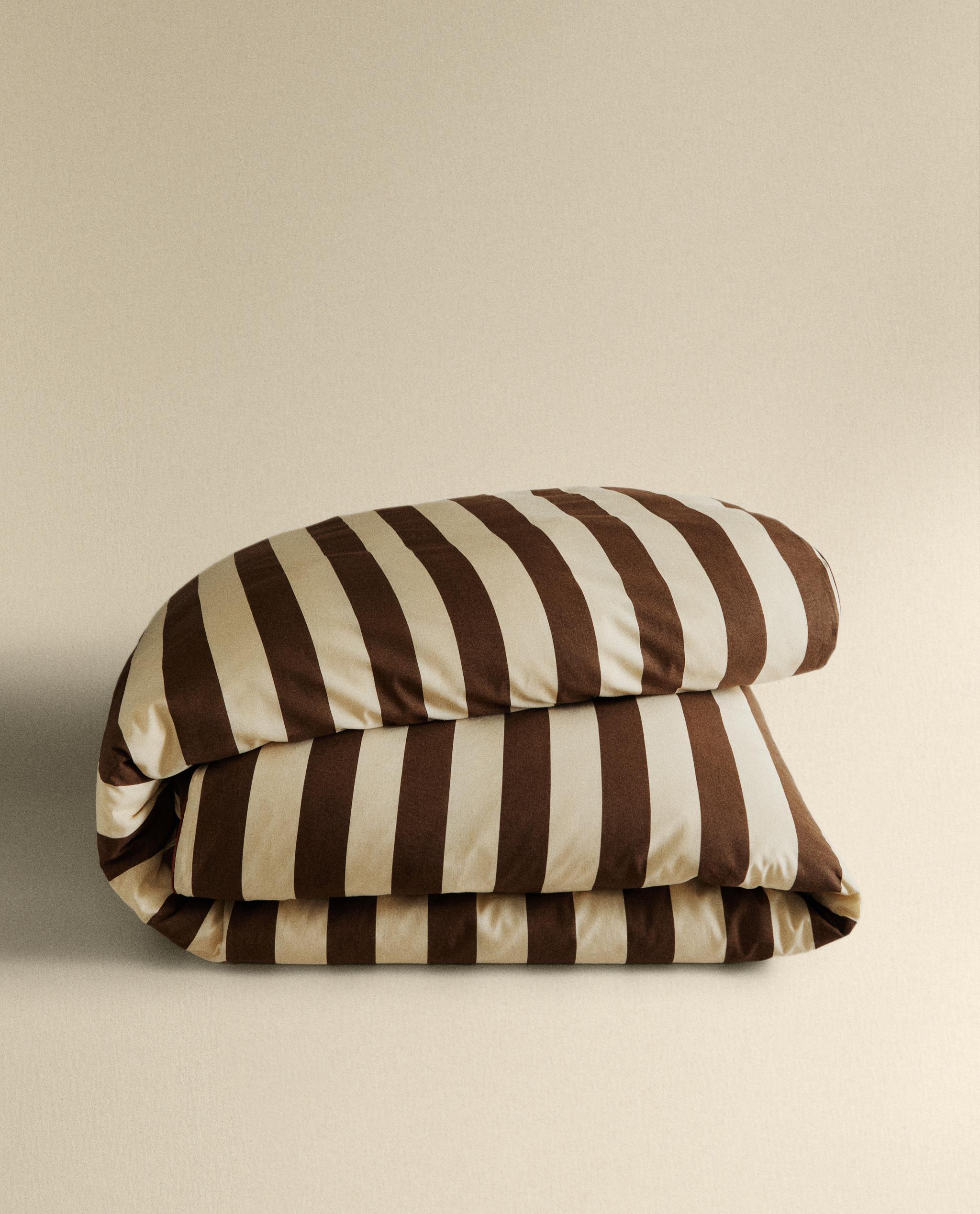 STRIPED WASHED COTTON DUVET COVER product thumbnail 16