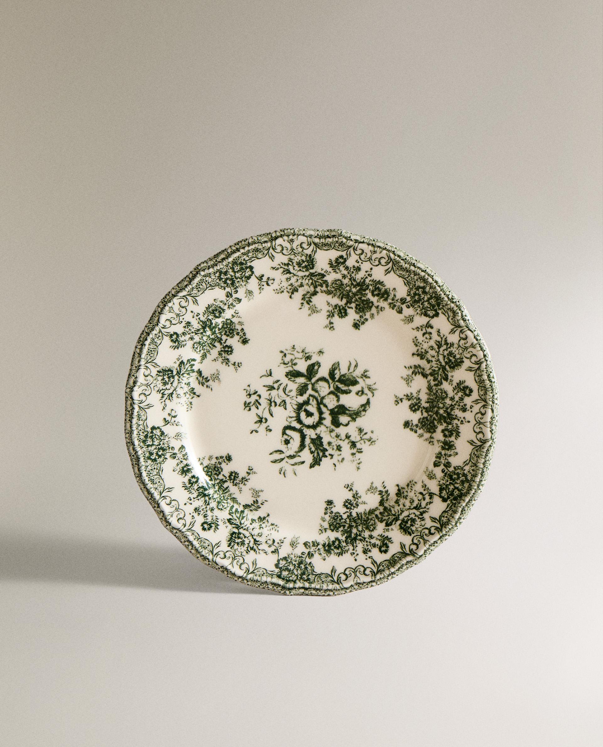 デザートプレート クレイポッタリー 花柄 | Zara Home 日本/Japan