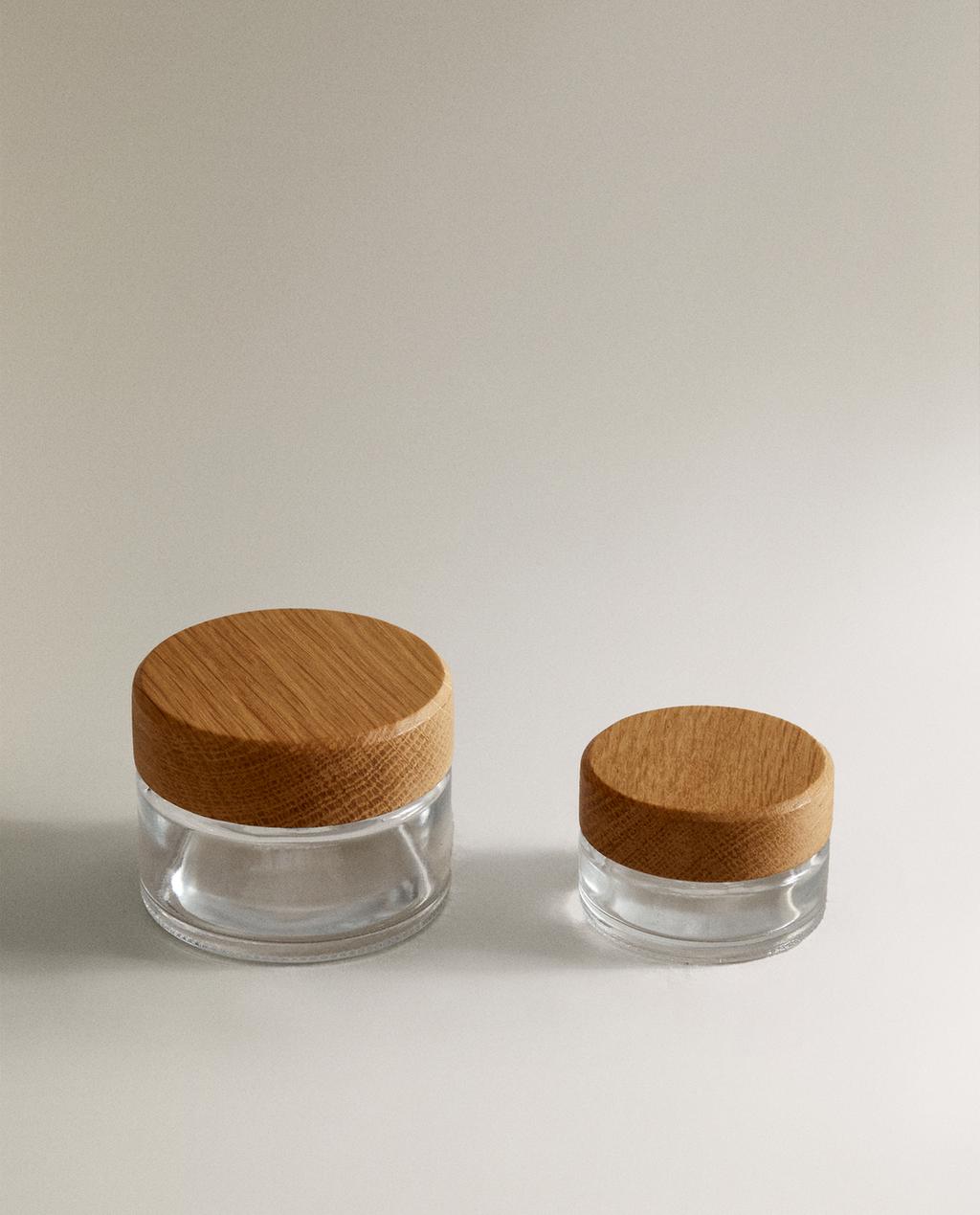 REUSABLE JAR WITH OAK LID