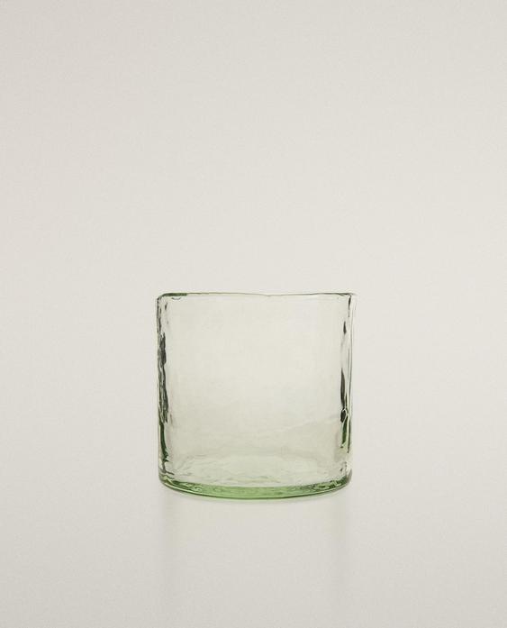 HAMMERED EFFECT GLASS TUMBLER