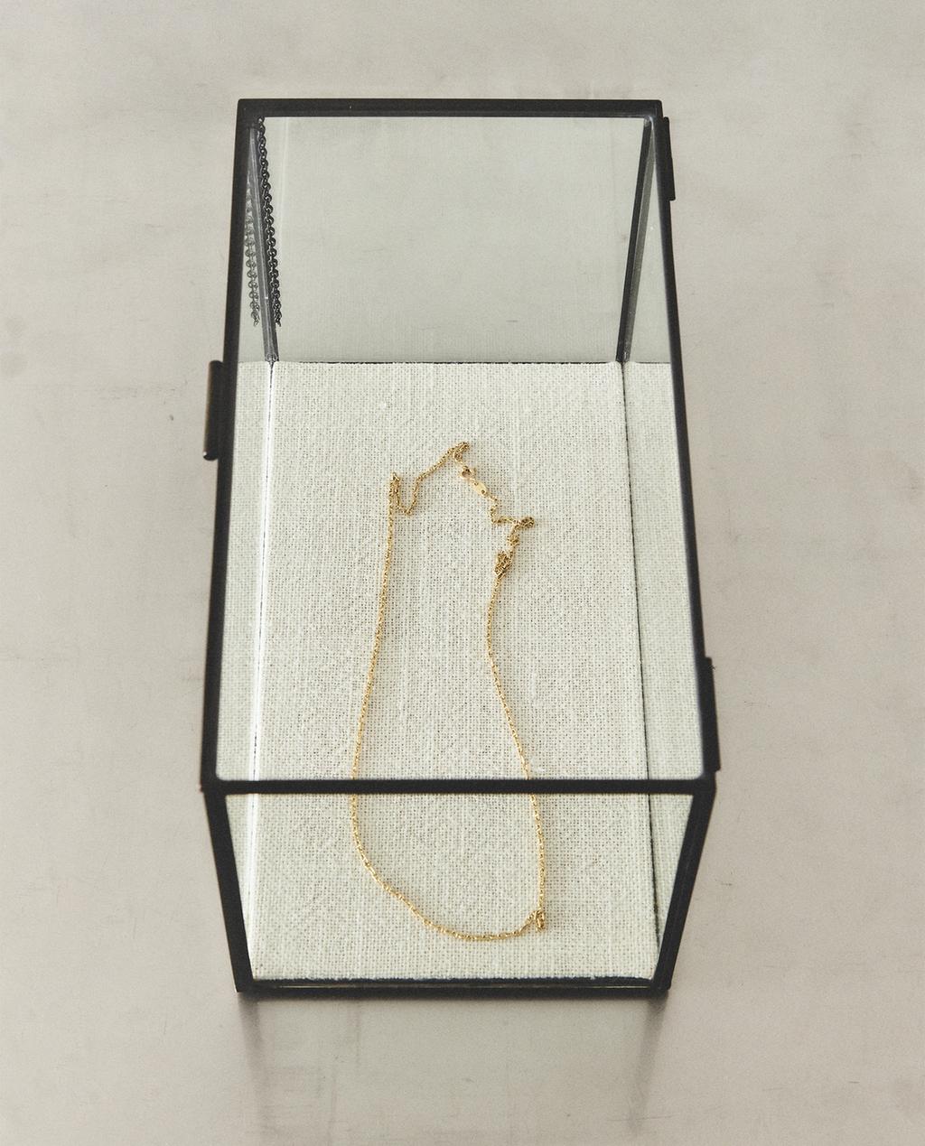 JEWELLERY BOX WITH BLACK METAL BORDER