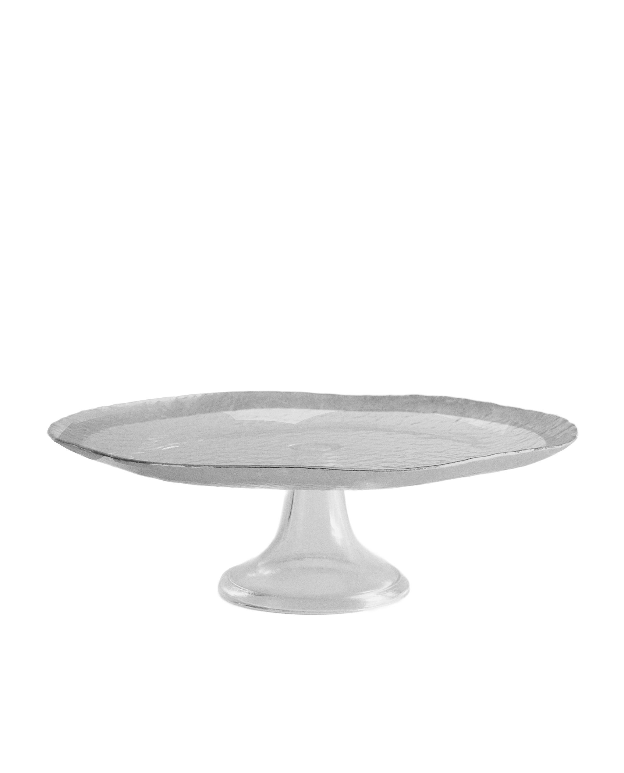 RAISED GLASS SERVING DISH WITH SILVER RIM product thumbnail 7