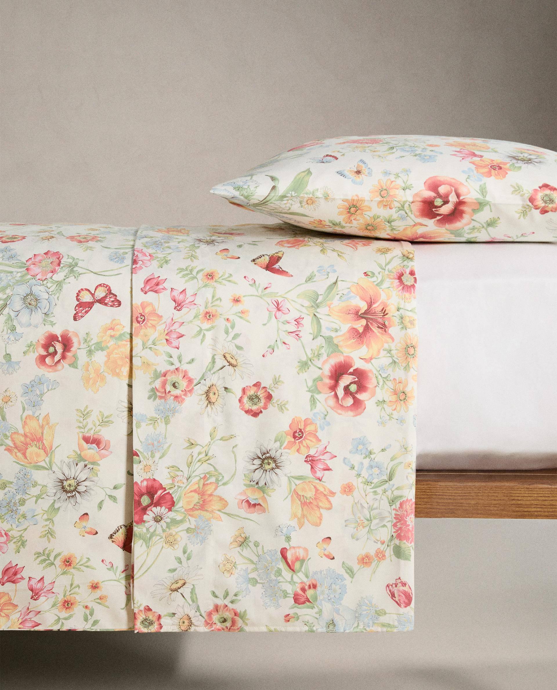 【16日まで限定価格】ZARA  花柄デュベカバーセット フラワープリント サテンデュべカバー | Zara Home 日本/Japan