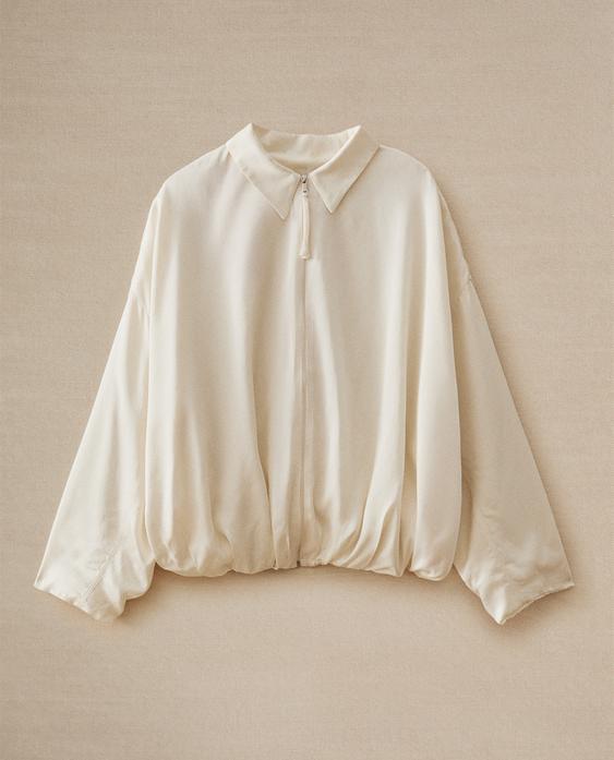 VOLUMINOUS SATEEN SHIRT VOLUMINOUS SATEEN SHIRT