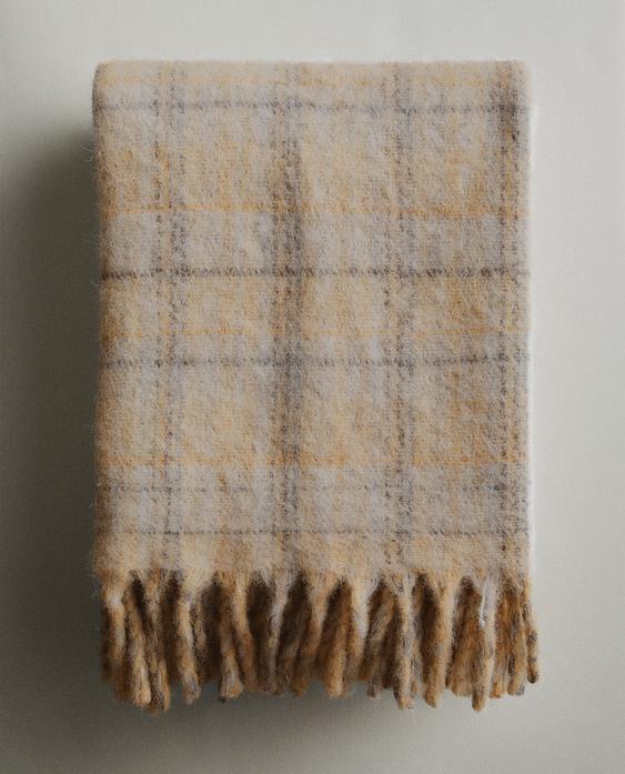 بطانية بطبعة مربعات بطانية بطبعة مربعات