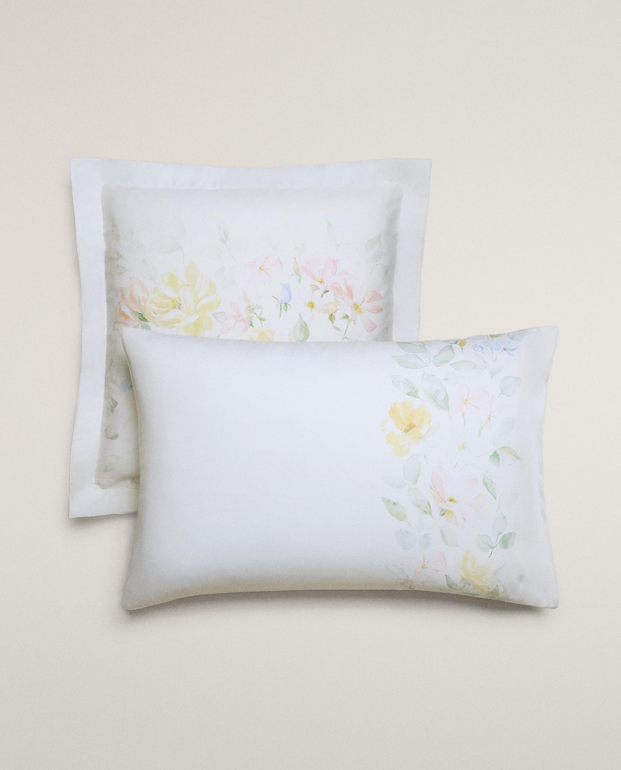 WATERCOLOUR FLOWER PRINT PILLOWCASE product thumbnail 10