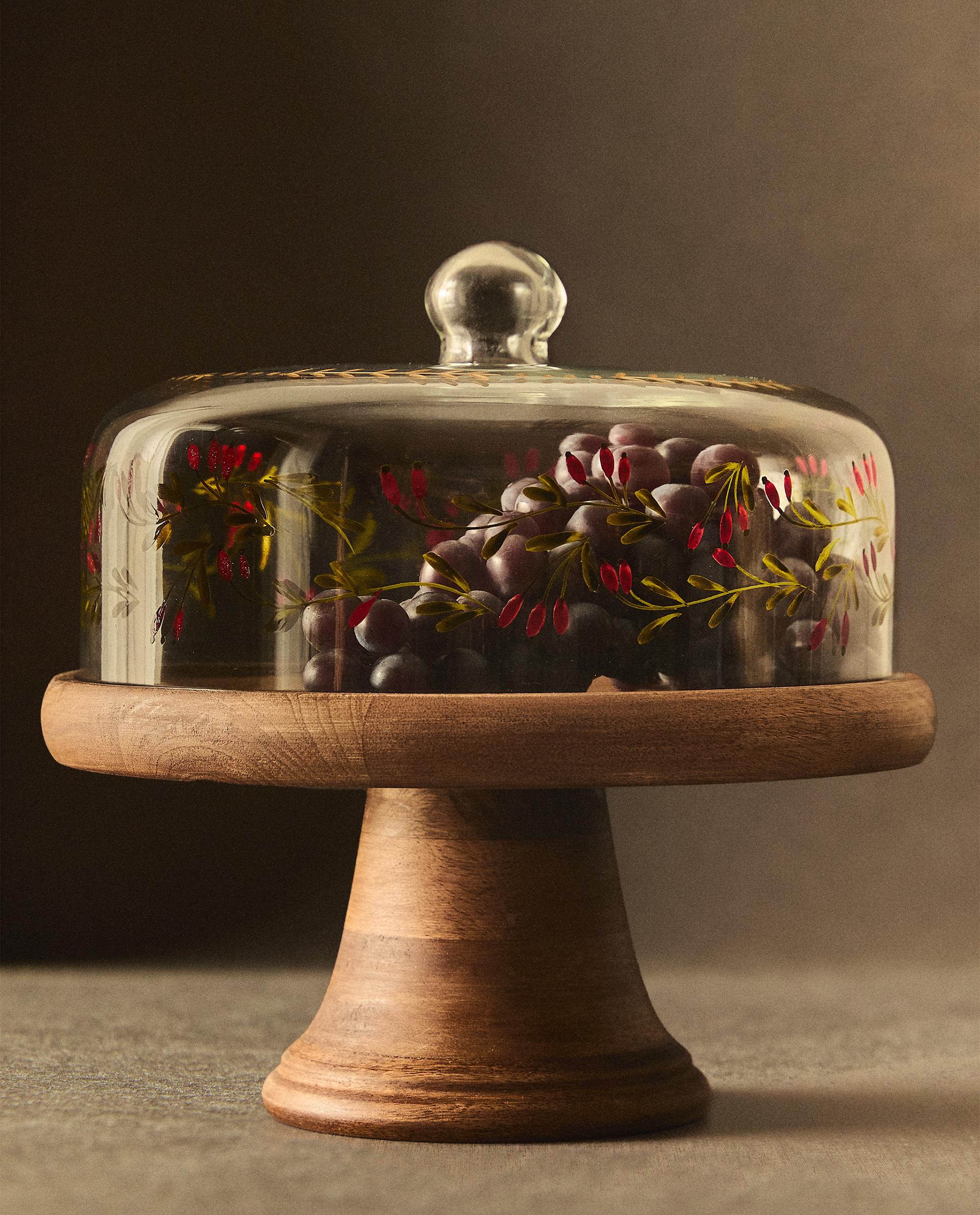 【新品•タグ付き】 ZARA  クリスマス ケーキスタンド ヒイラギ柄 新品•タグ付き】 ZARA HOME クリスマス ケーキスタンド ヒイラギ柄