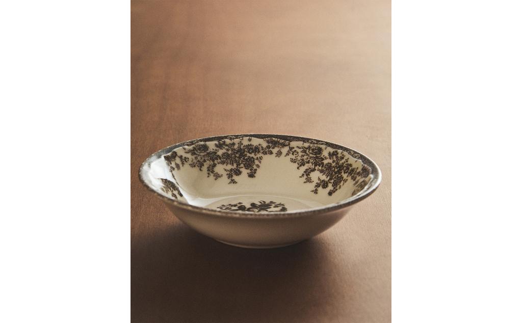 FLORAL EARTHENWARE BOWL