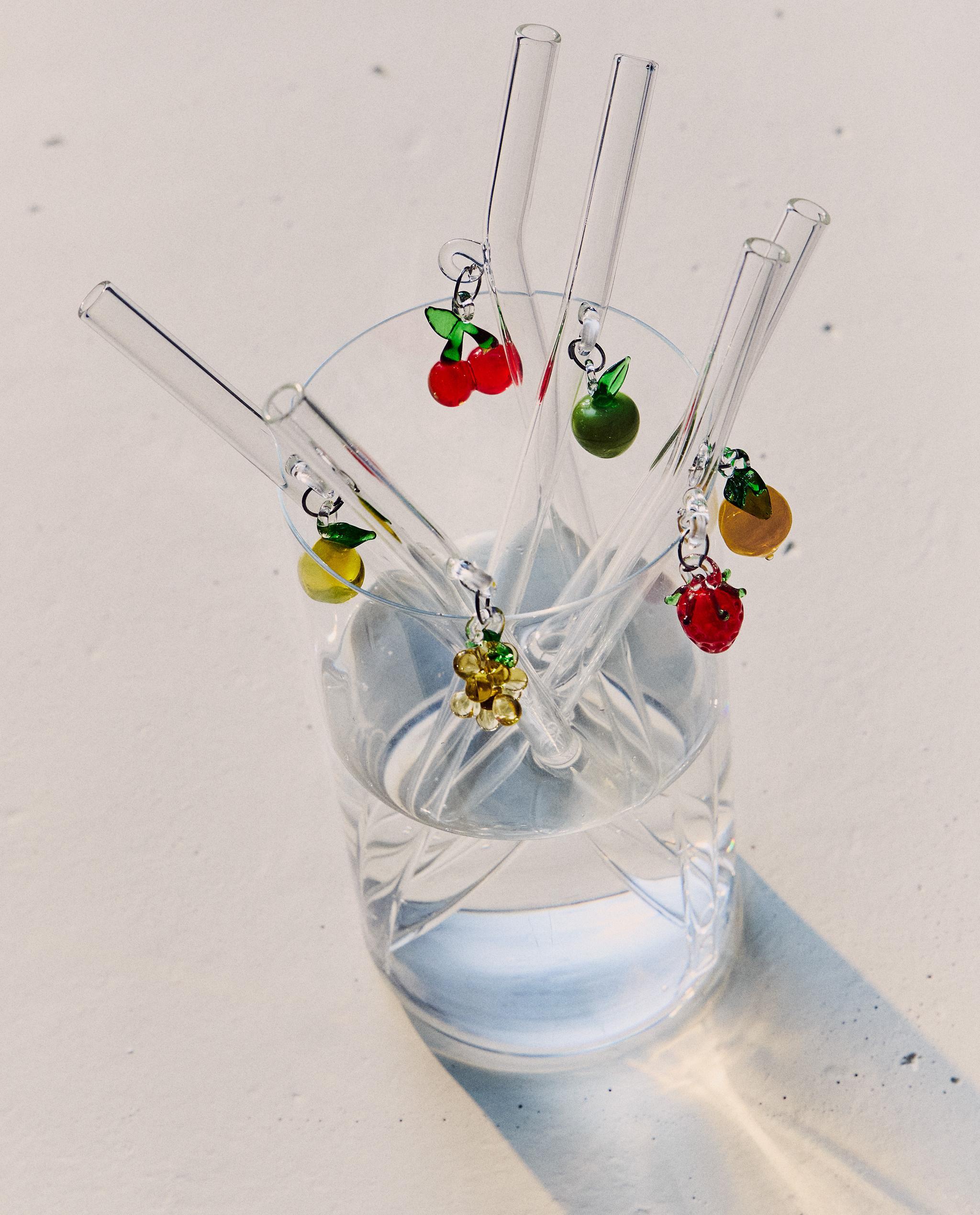 PACK OF FRUIT BOROSILICATE GLASS STRAWS (PACK OF 6) product thumbnail 9