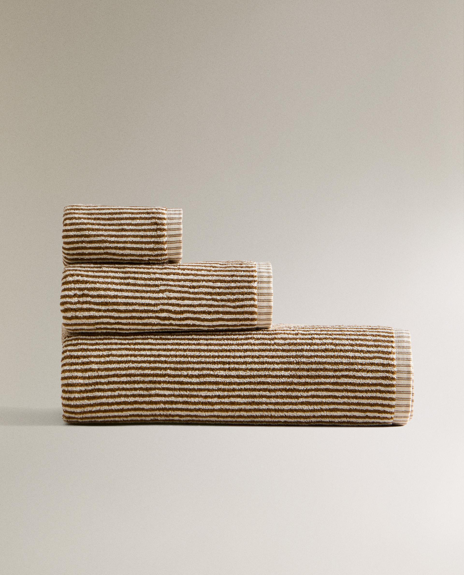 STRIPED BATH TOWEL | Zara Home Thailand