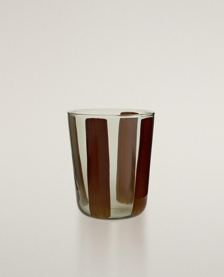STRIPED GLASS TUMBLER