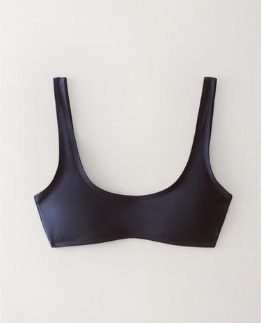 BEACH BIKINI TOP WITH ROUND NECKLINE