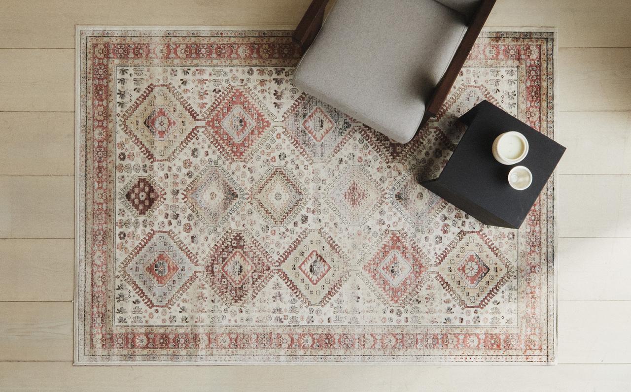 RECTANGULAR VINTAGE-EFFECT RUG