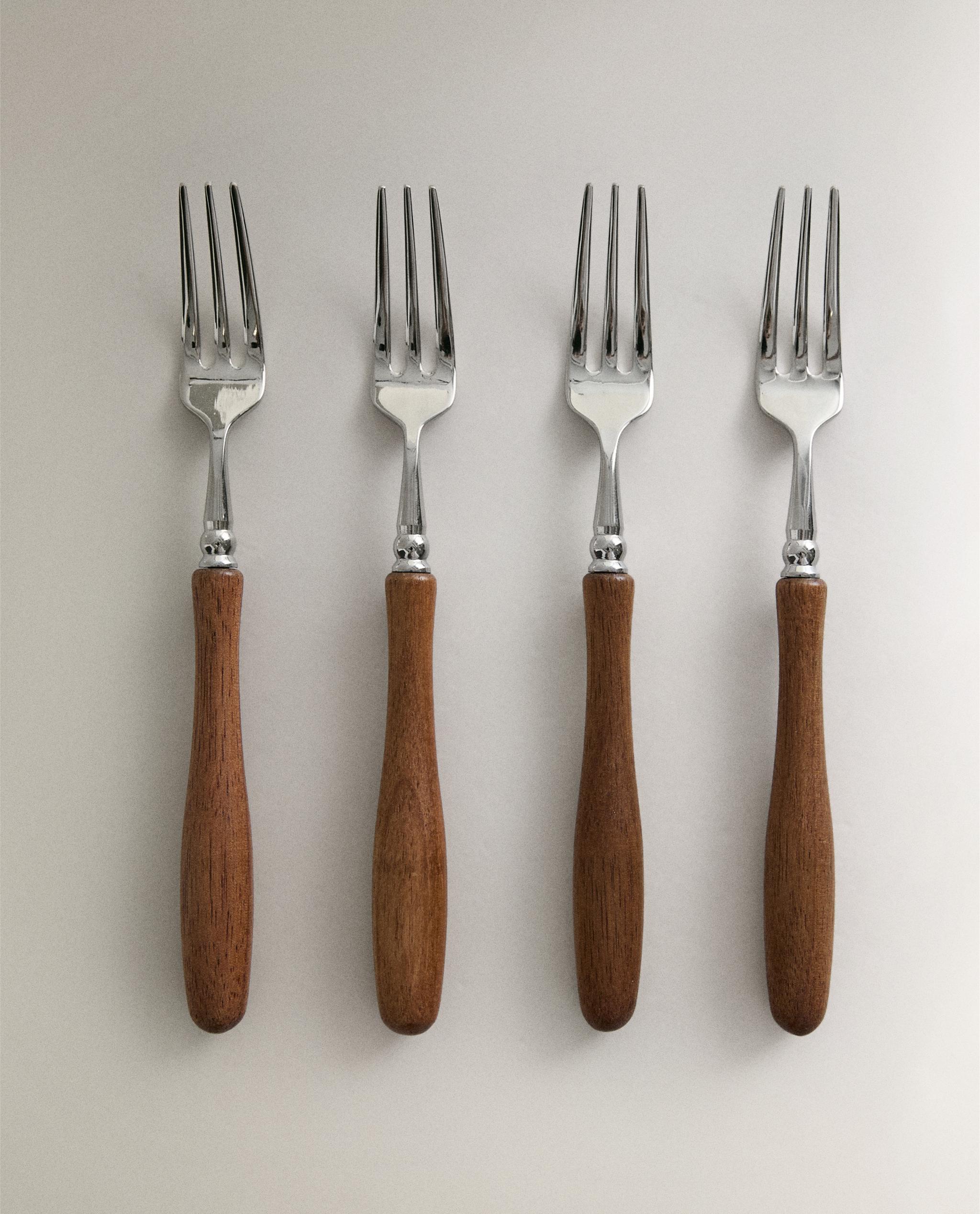 PACK OF BRUNCH FORKS WITH ACACIA WOOD HANDLES (PACK OF 4) product thumbnail 6
