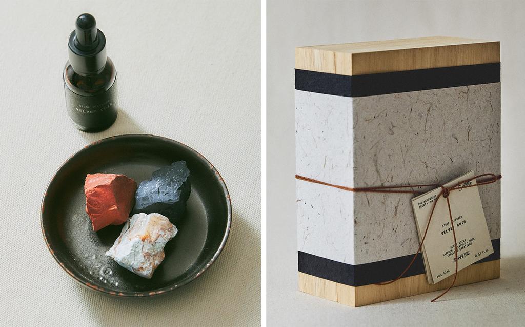 VELVET CUIR ESSENTIAL OIL AND STONES SET