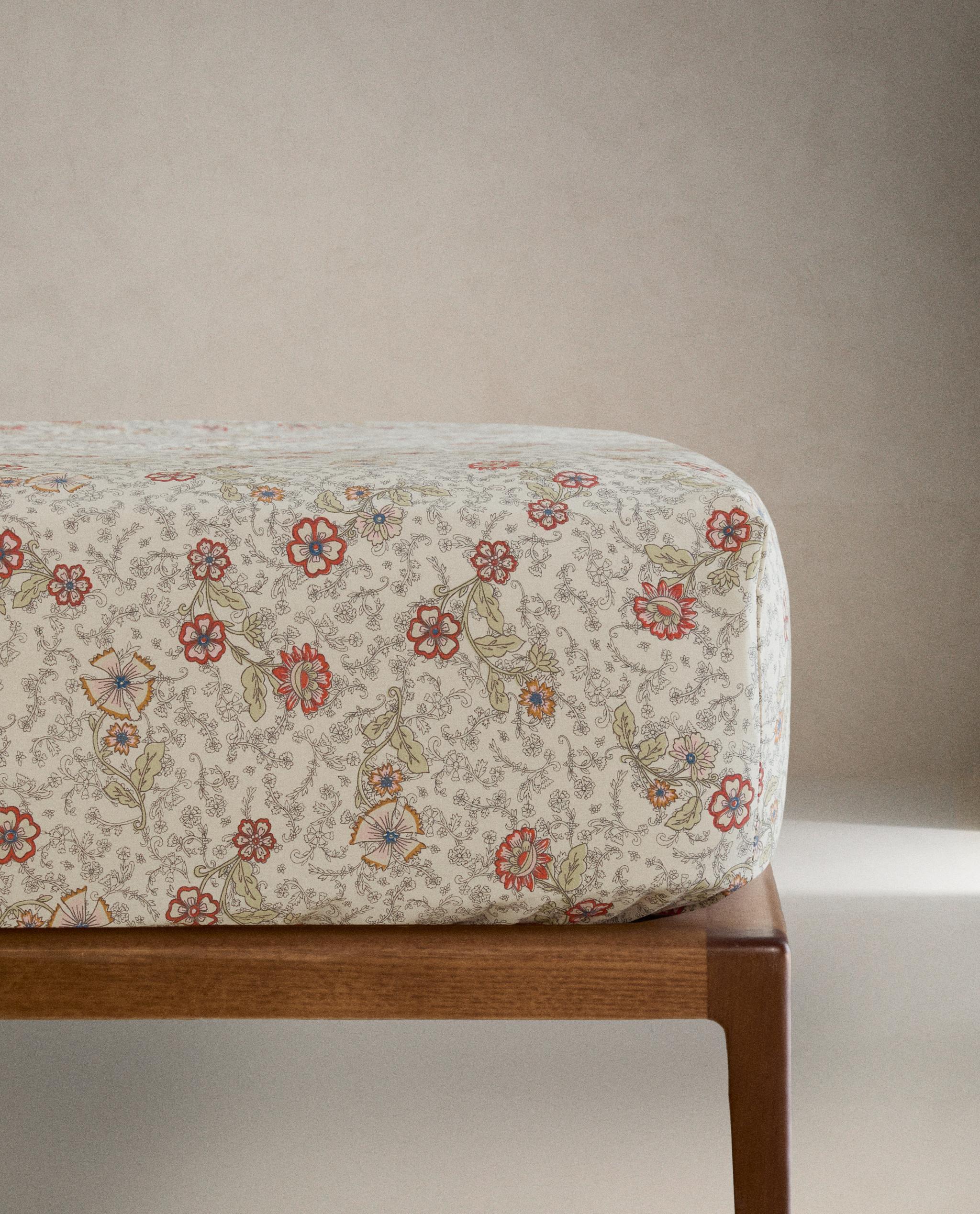 KIDS' FLORAL COTTON FITTED SHEET product thumbnail 5