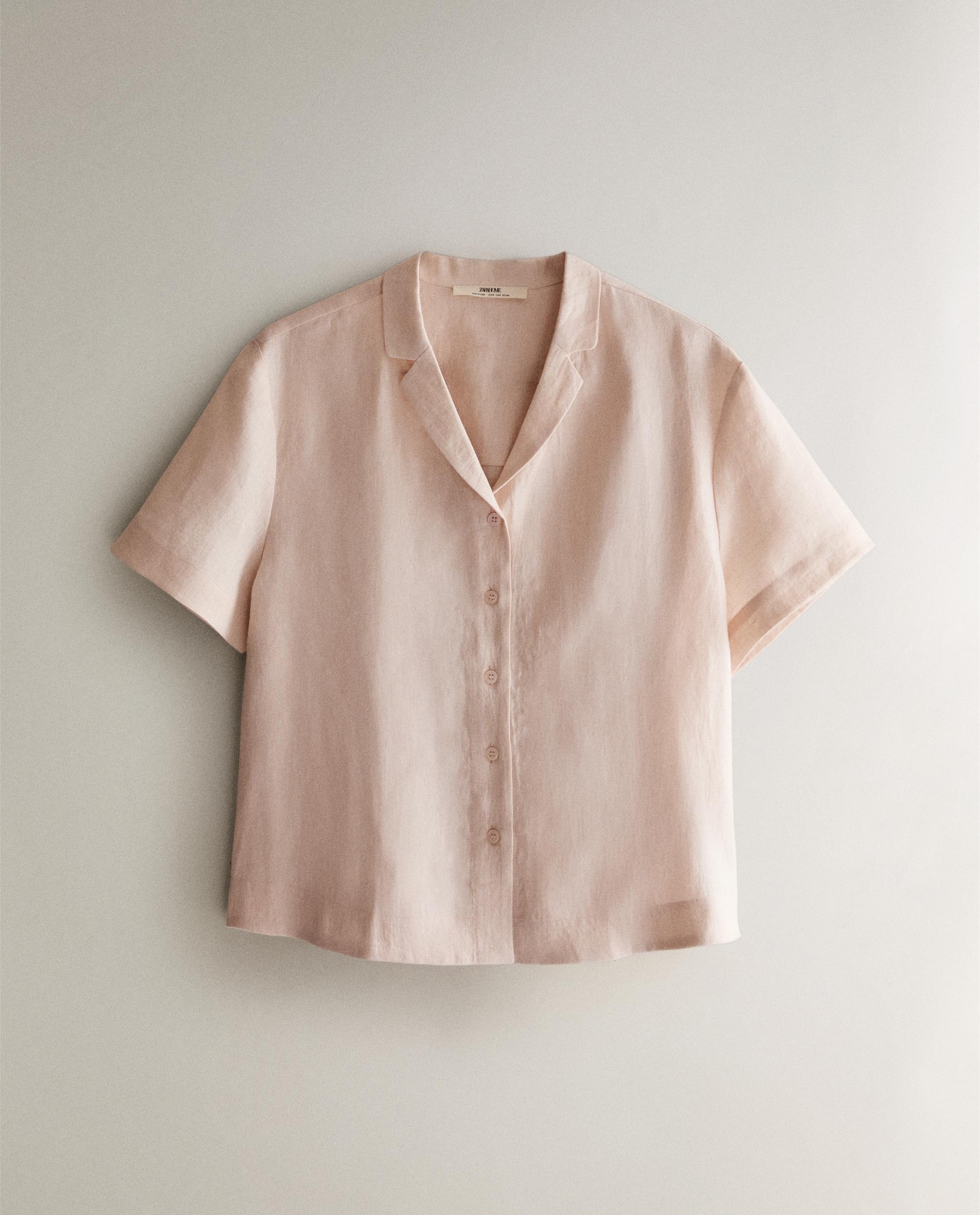 SHORT-SLEEVED LINEN SHIRT product thumbnail 3