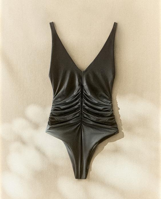 GATHERED BEACH SWIMSUIT