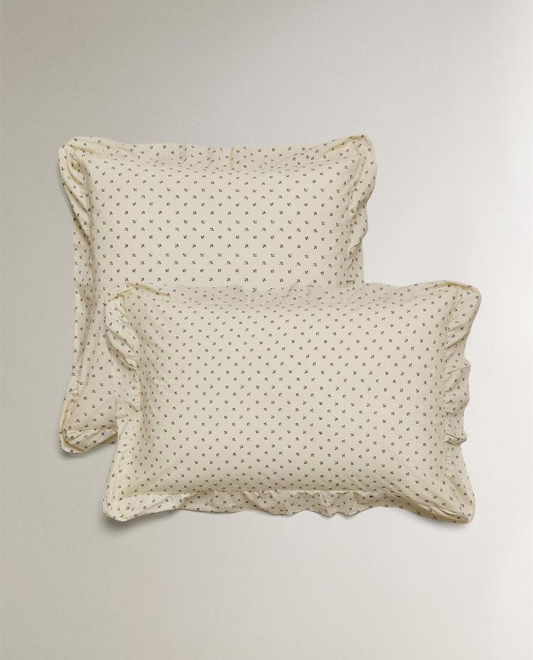 ДЕТСКАЯ НАВОЛОЧКА С ЦВЕТОЧНЫМ ПРИНТОМ И ВОЛАНОМ