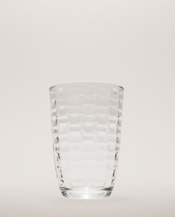 GLAS MET VIERKANTEN IN RELIËF GLAS MET VIERKANTEN IN RELIËF