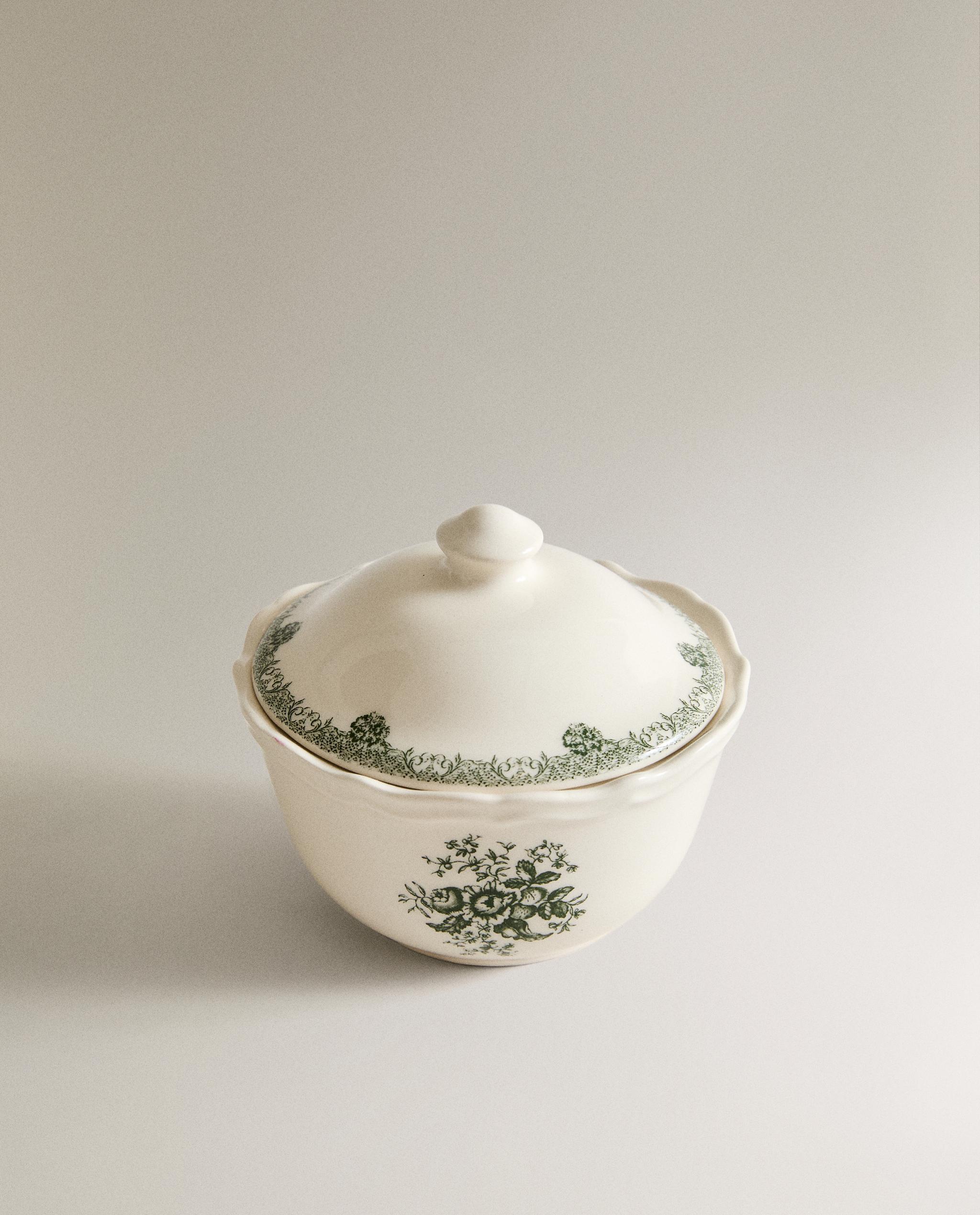FLORAL EARTHENWARE SUGAR BOWL product thumbnail 5