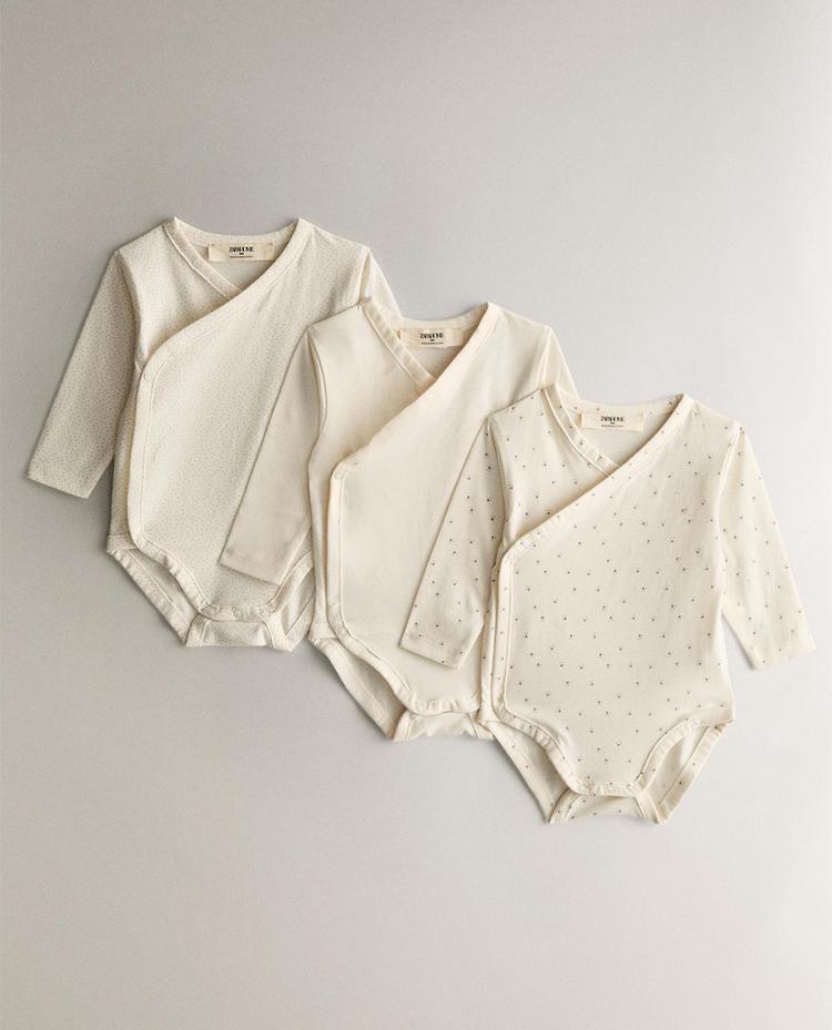 아기용 프린트 바디수트 세트