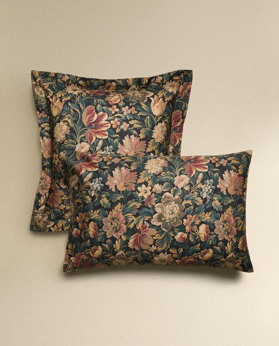 FRONHA DE TRAVESSEIRO COM ESTAMPADO DE FLOR