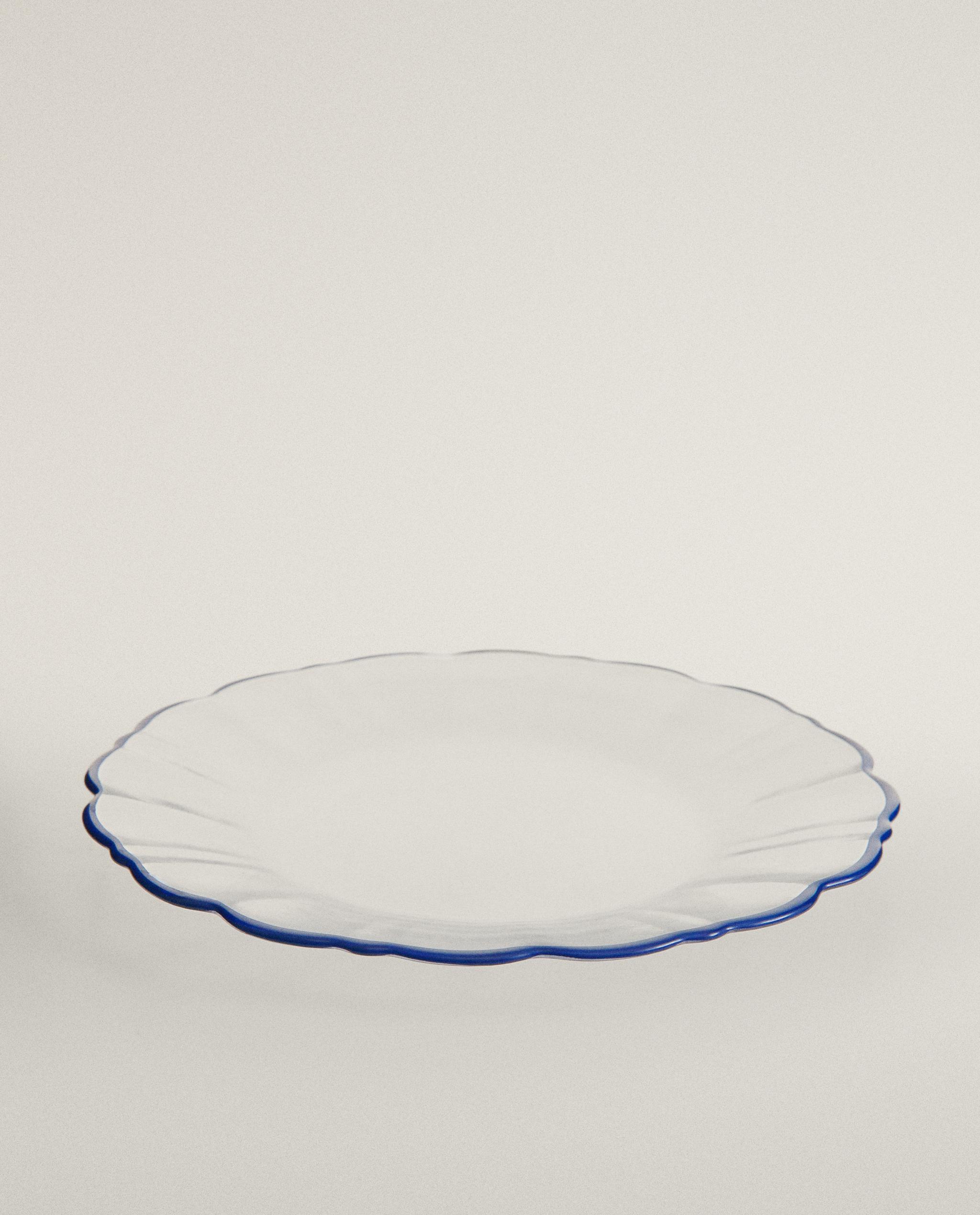 GLASS DESSERT PLATE WITH RIM product thumbnail 6