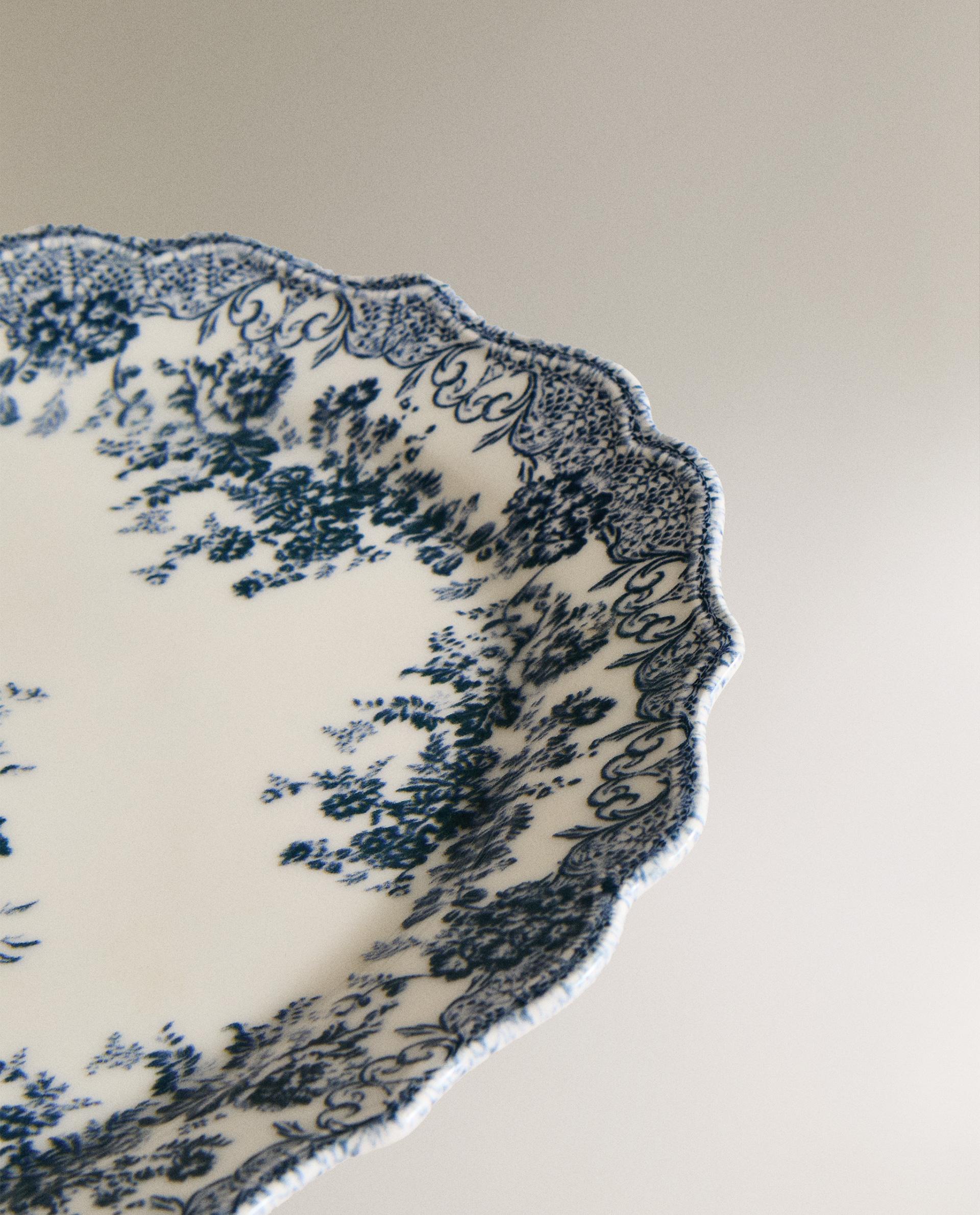 FLORAL EARTHENWARE SERVING DISH product thumbnail 2