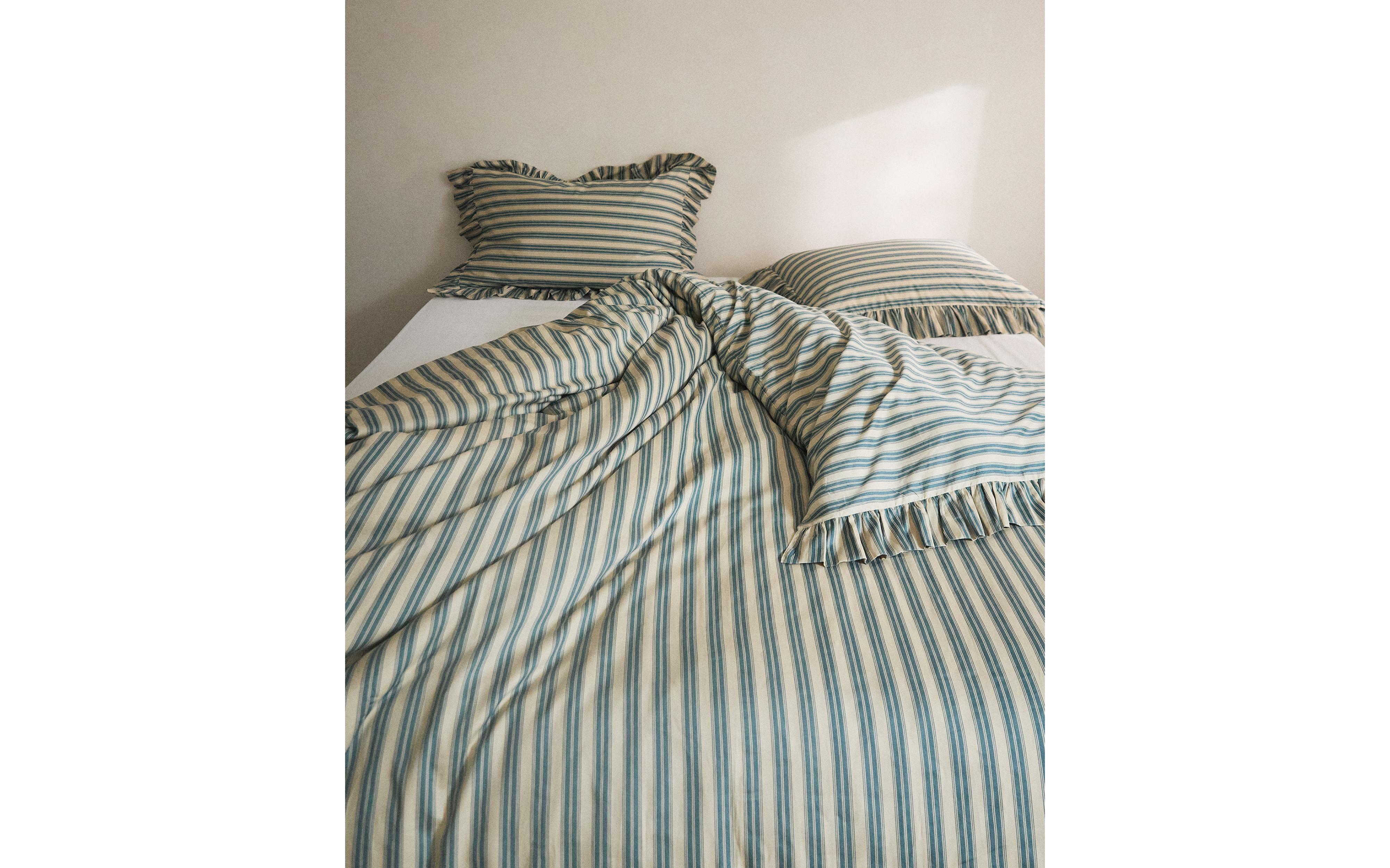 STRIPED DUVET COVER WITH RUFFLE TRIM | KATHARINE POLE product thumbnail 9