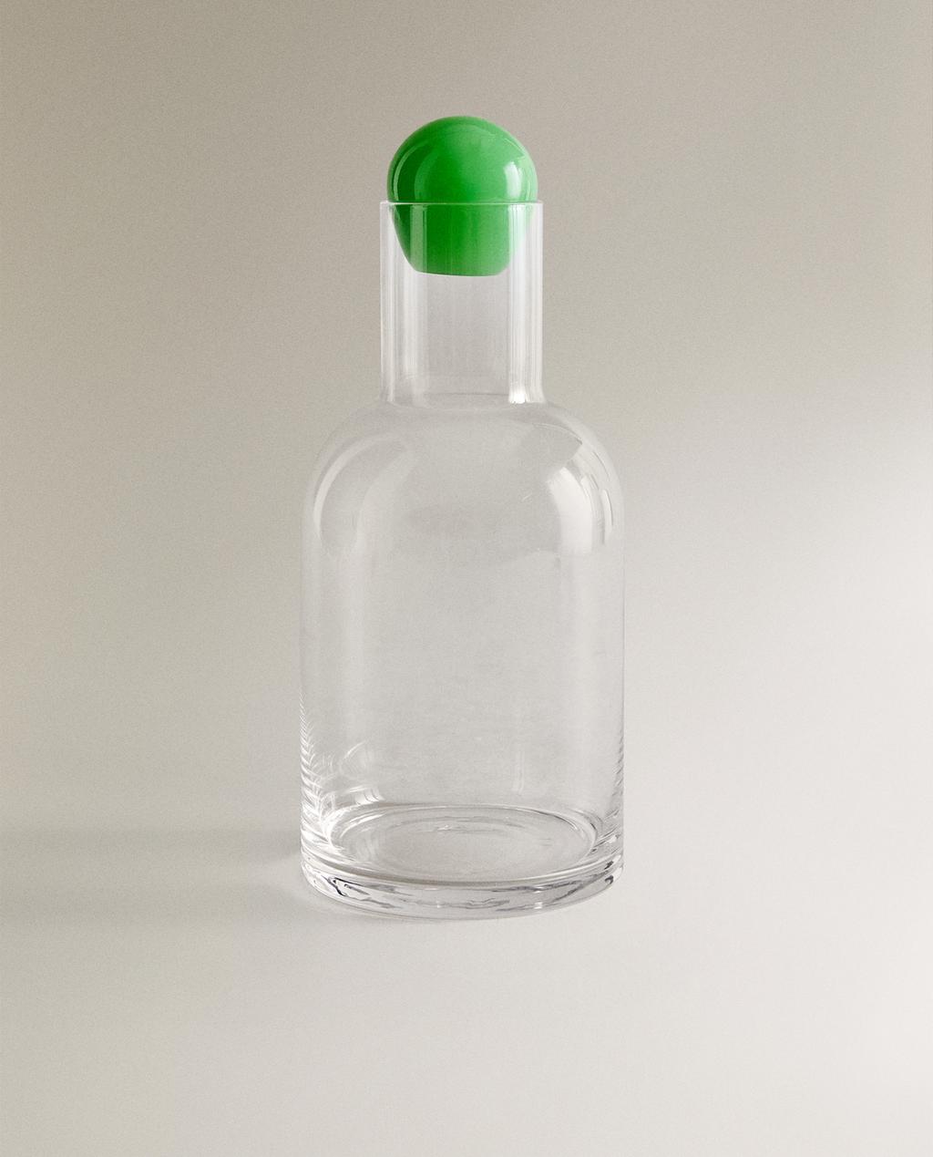 NANUSHKA GLASS BOTTLE WITH COLORED CAP