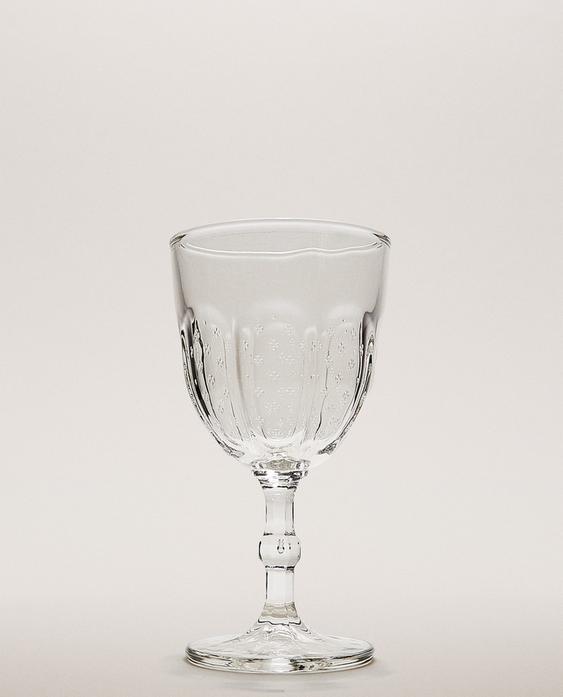 COPA VIDRIO RELIEVE FLOR