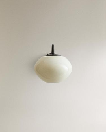 CERAMICZNO-METALOWA LAMPA ŚCIENNA