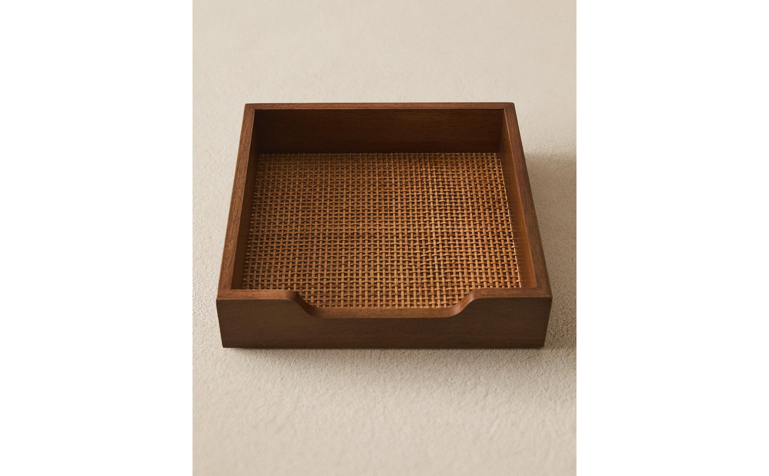 WOOD AND RATTAN NAPKIN HOLDER product thumbnail 7