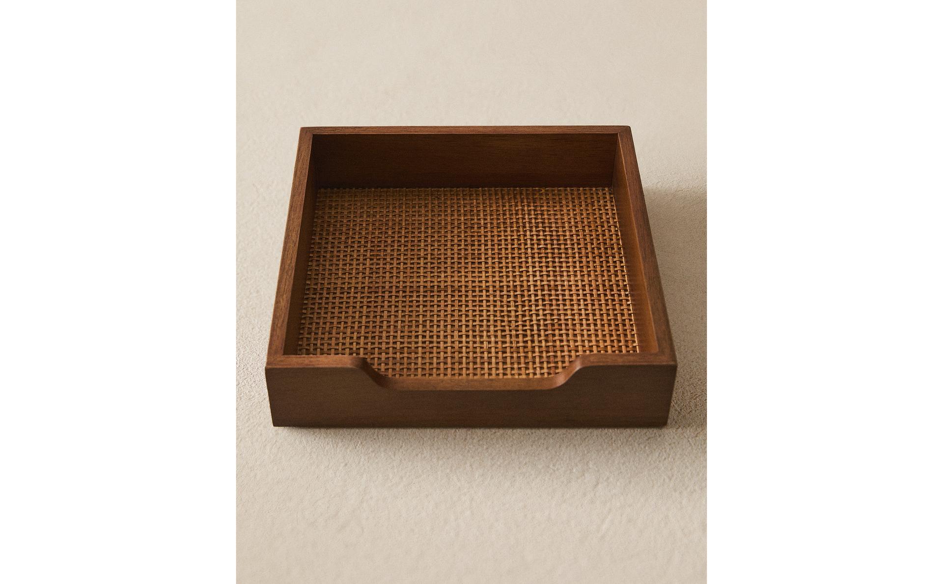 PORTASERVILLETAS MADERA Y RATÁN PORTASERVILLETAS MADERA Y RATÁN