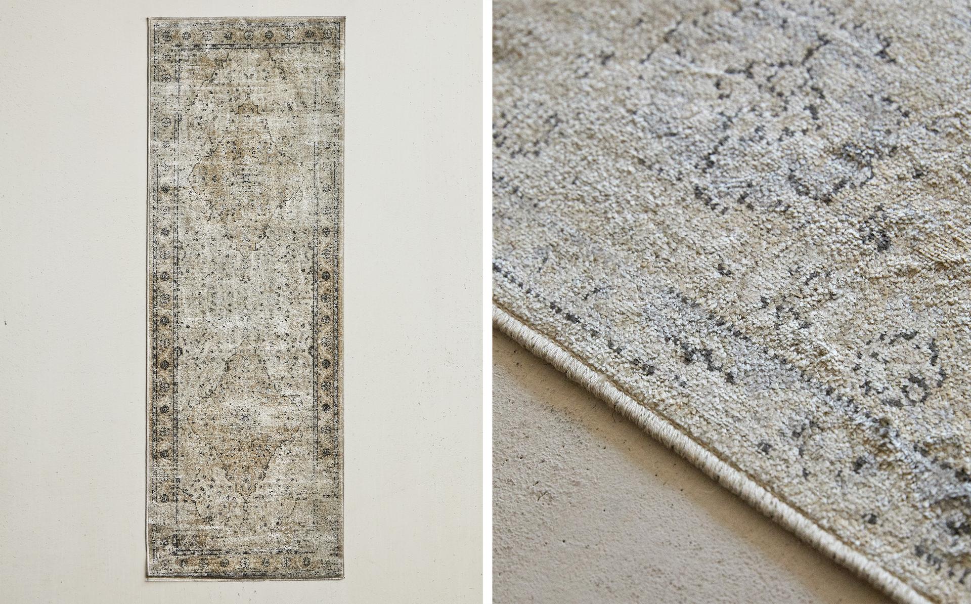 VINTAGE-EFFECT RUNNER RUG VINTAGE-EFFECT RUNNER RUG