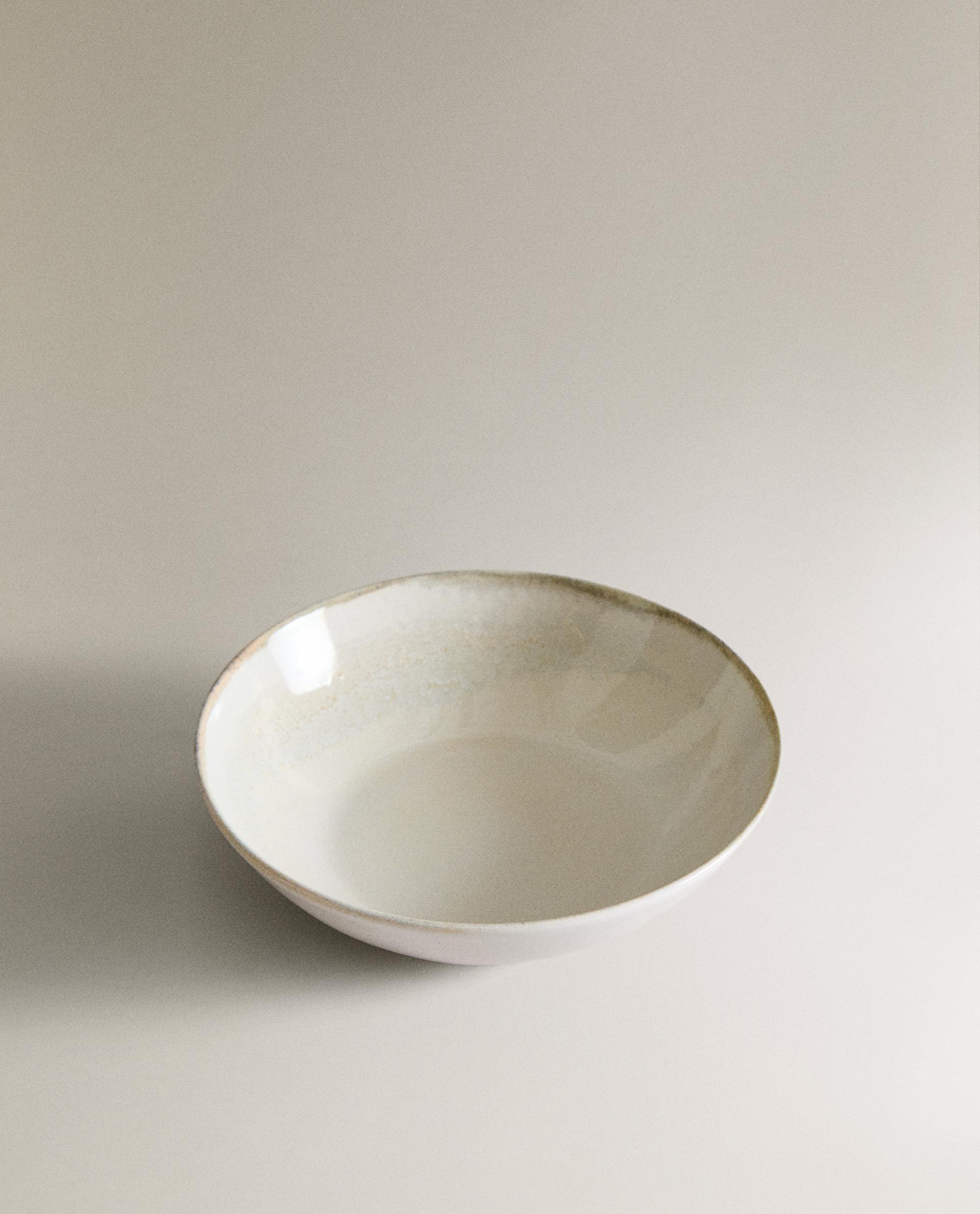ANTIQUE FINISH STONEWARE BOWL