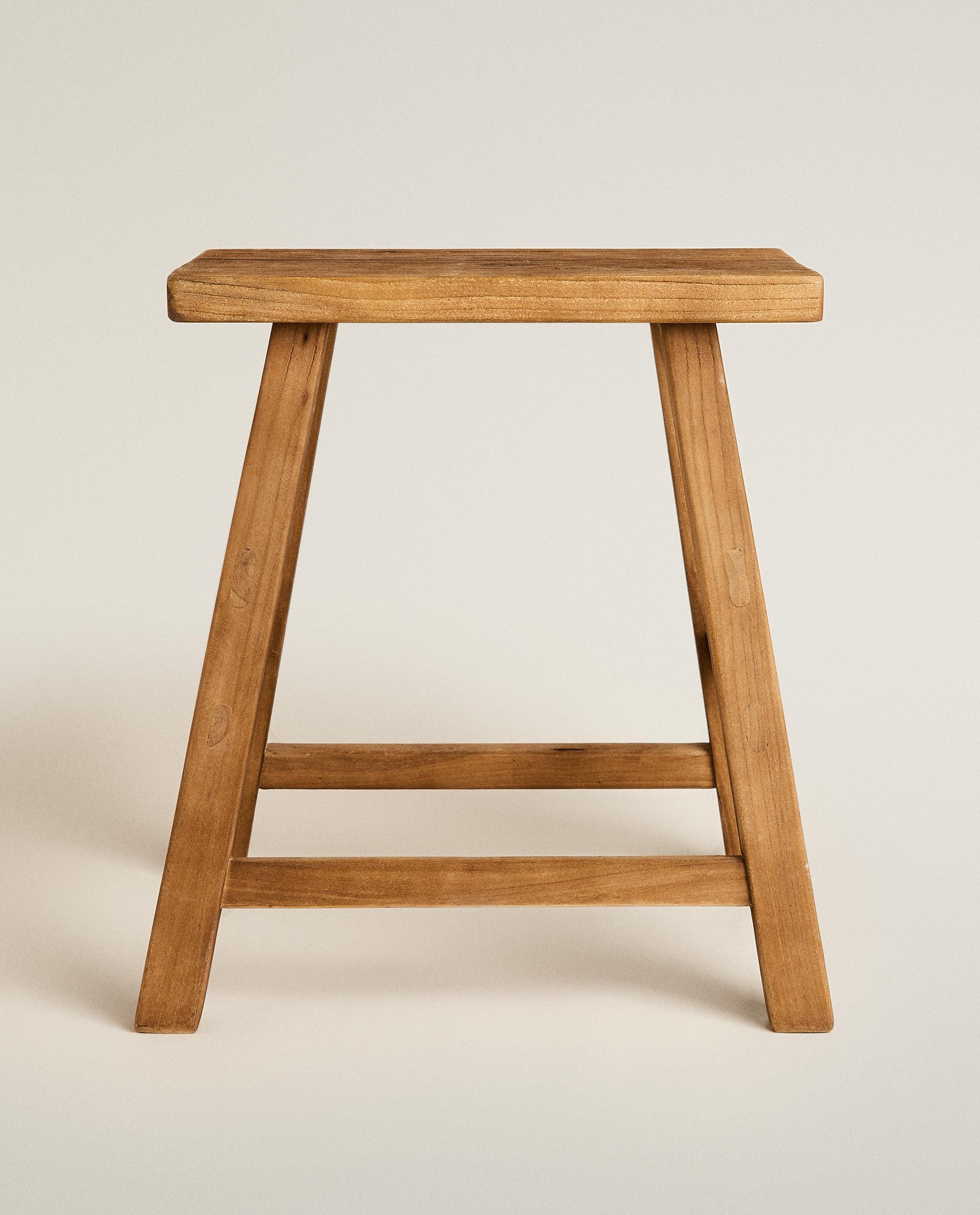 TABOURET EN BOIS D'ORME — Zara Home
