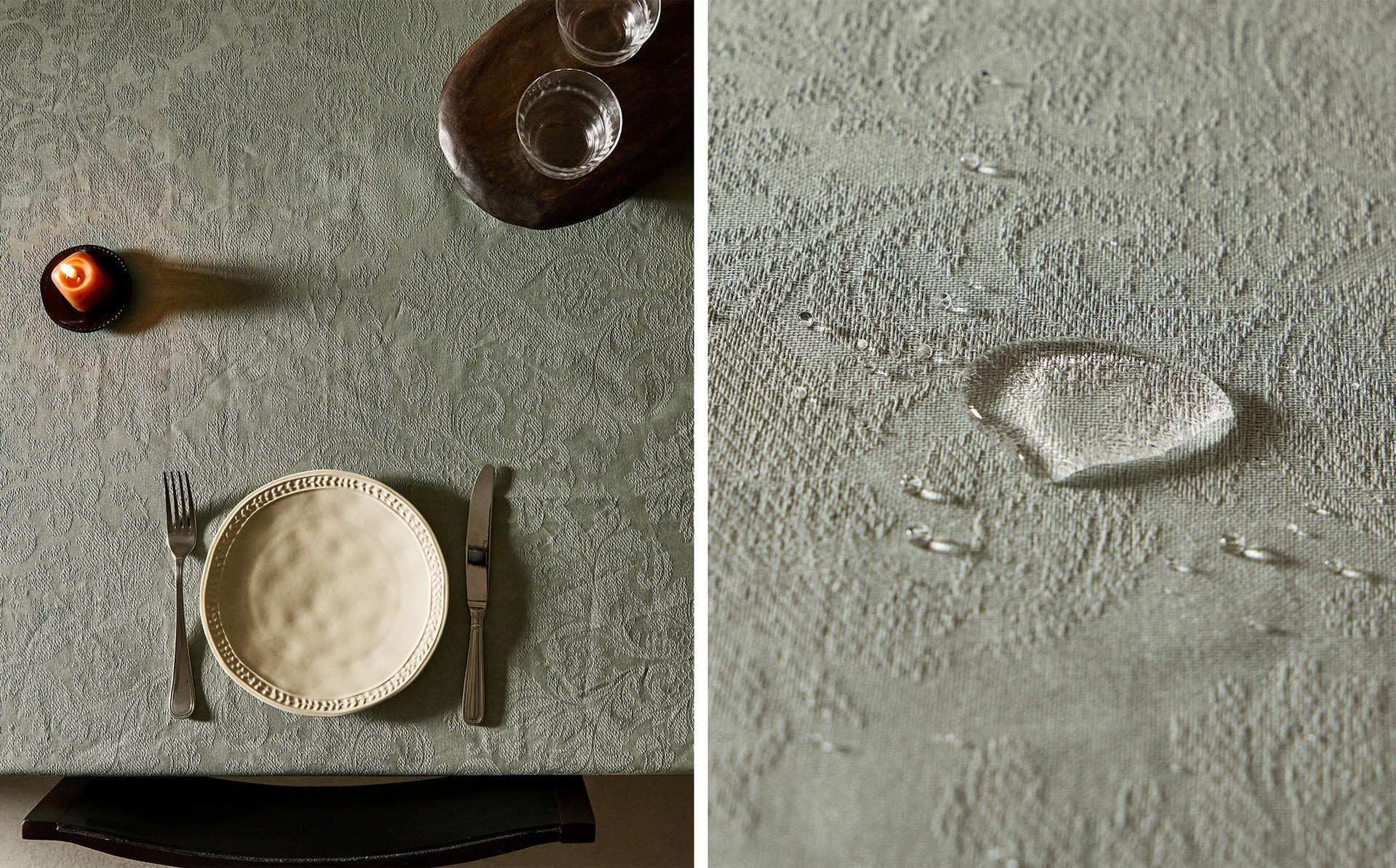 RESIN-COATED COTTON TABLECLOTH RESIN-COATED COTTON TABLECLOTH