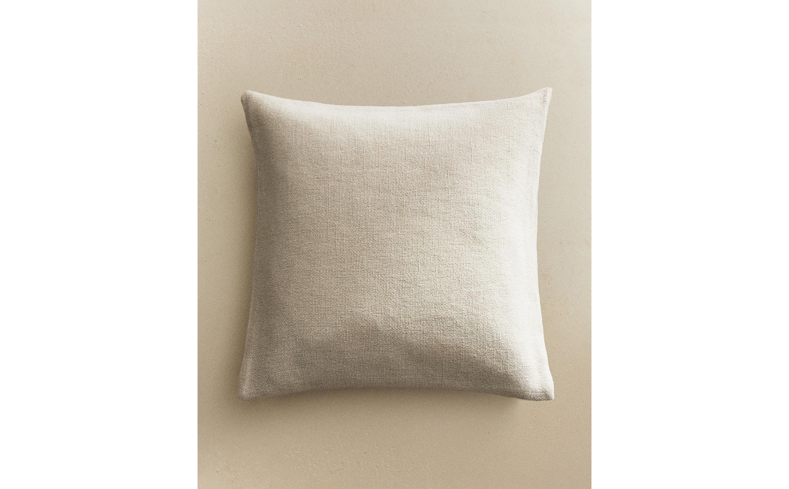 ロングクッション低反発　カバー付き　Zara  ライン入り クッションカバー - ライトベージュ | ZARA Japan / 日本