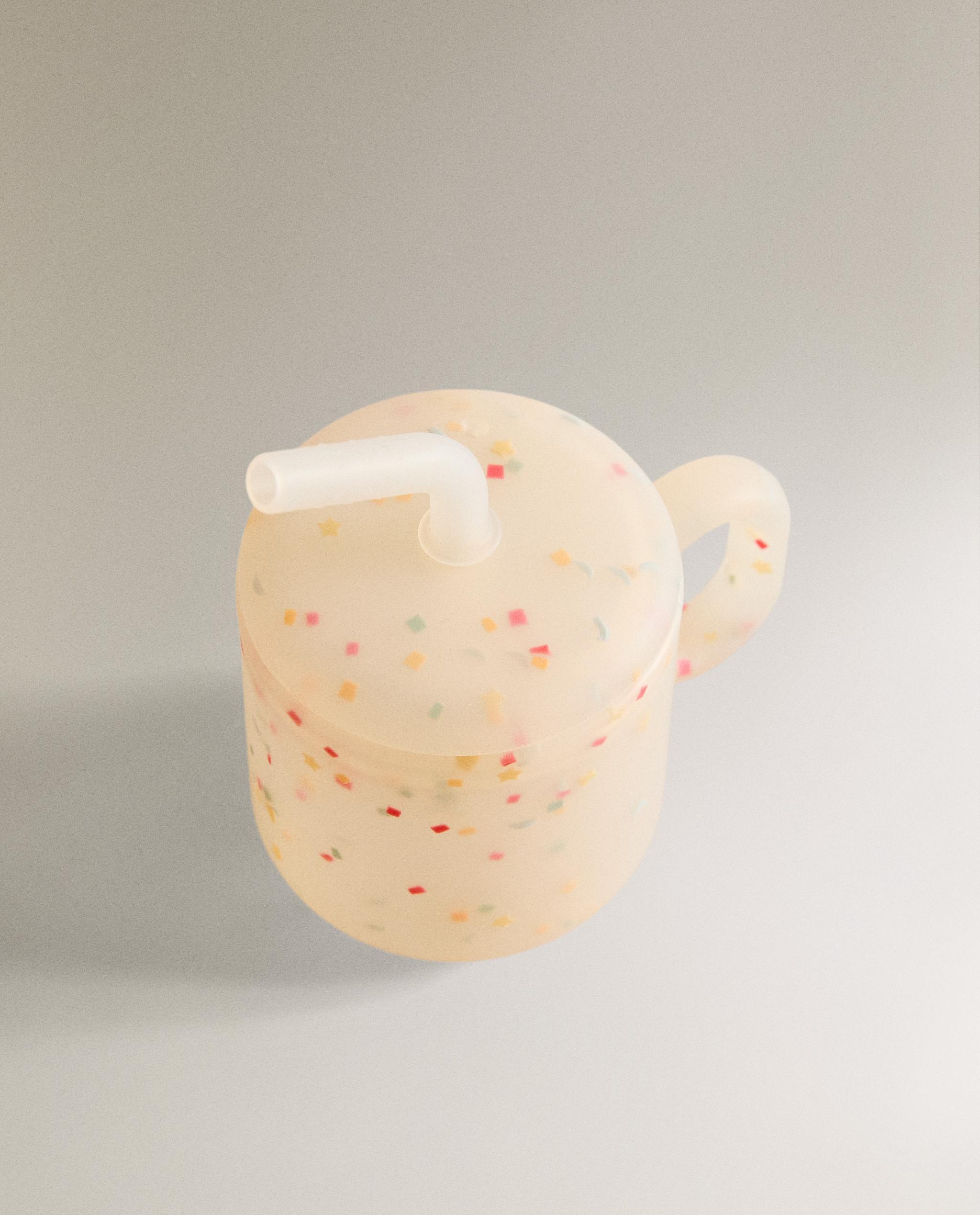 KIDS' SILICONE CONFETTI TUMBLER WITH STRAW product thumbnail 6