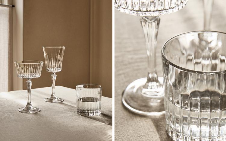 RAISED DESIGN GLASSWARE SET