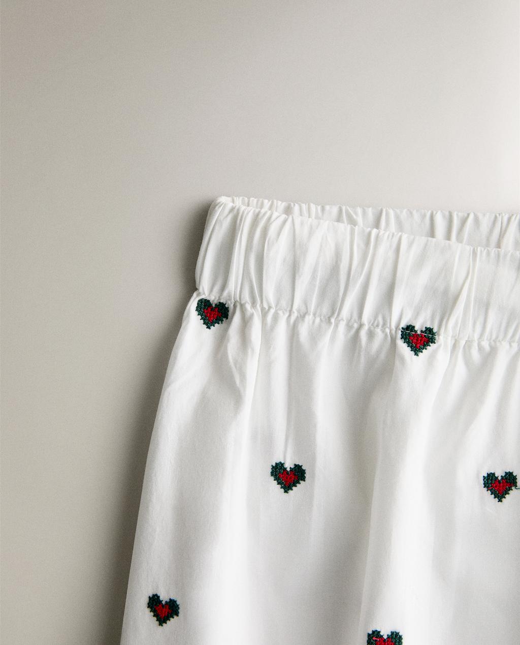 COTTON CHRISTMAS PYJAMA BOTTOMS WITH HEARTS