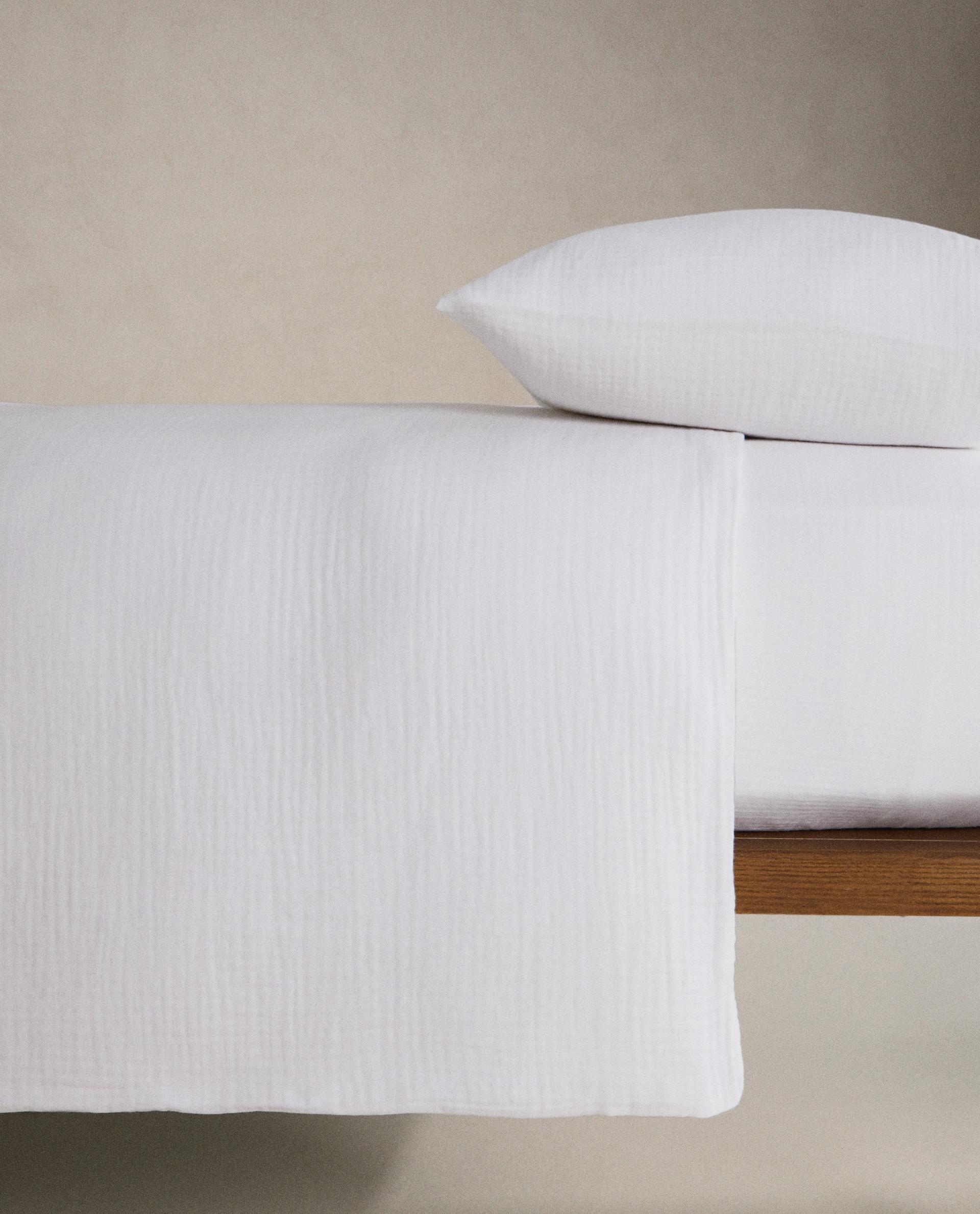 【新品】zarahome リネン　フラットシーツ 240cm×280cm リネンフラットシーツ | Zara Home 日本/Japan