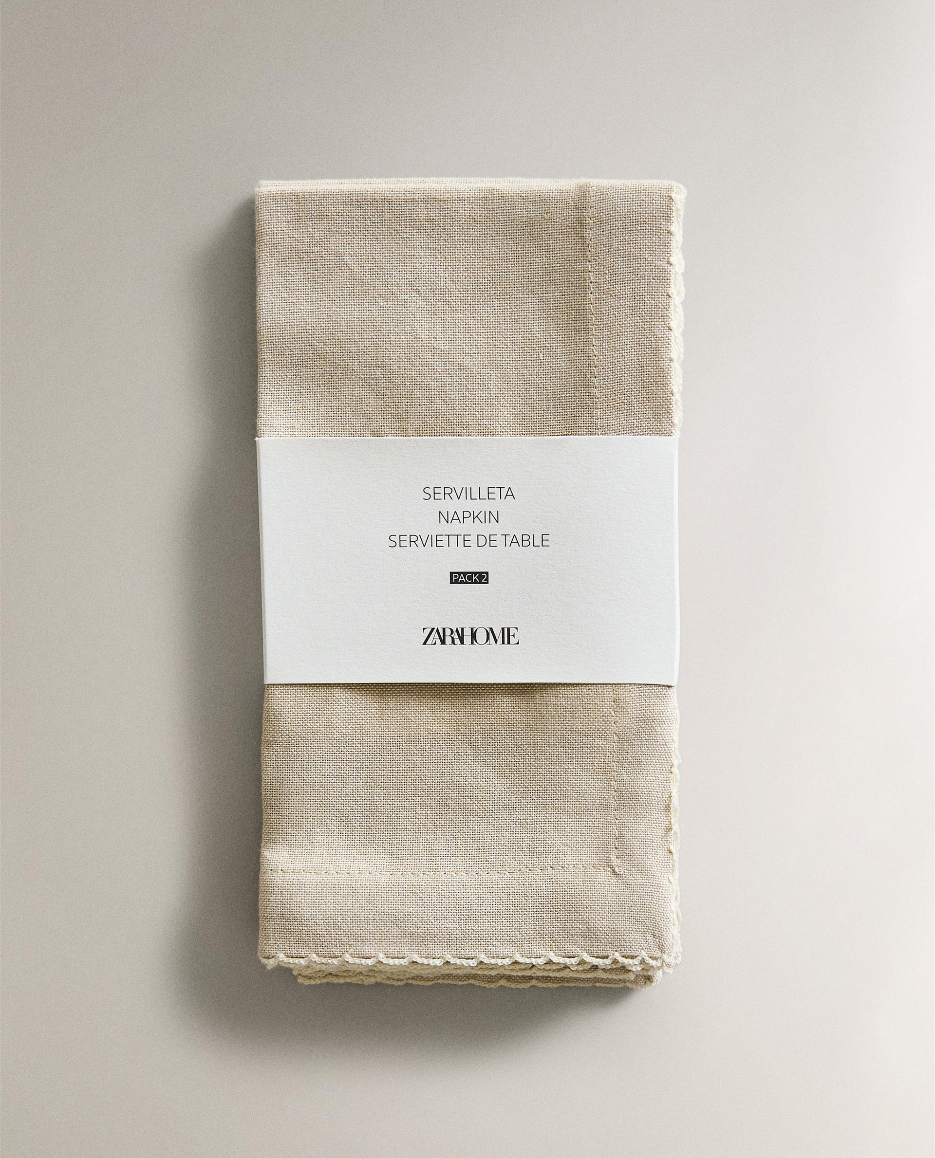 PACK OF PLAIN SCALLOPED NAPKINS (PACK OF 2) product thumbnail 13