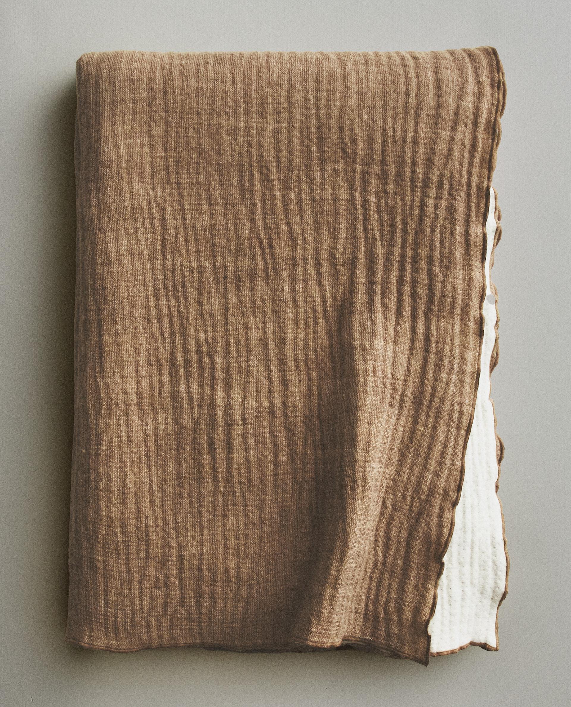 ZARA HONE コットン ベッドブランケット 220×240 cm リバーシブル コットン ブランケット | Zara Home 日本/Japan
