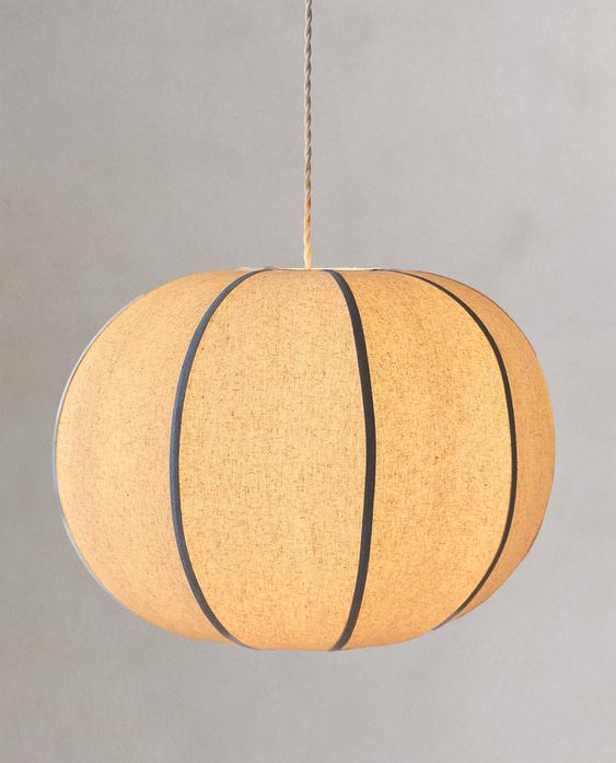 LARGE LINEN PENDANT LAMP